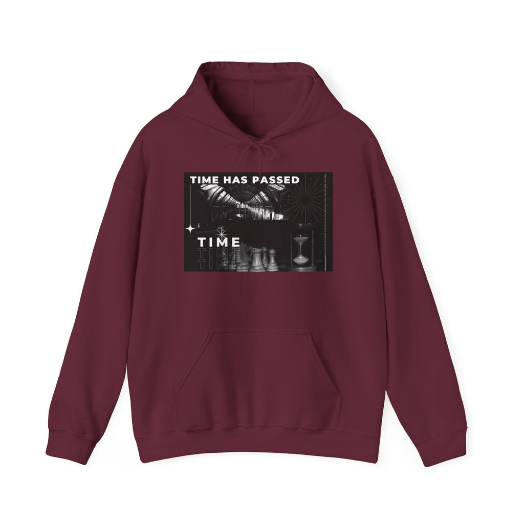 Time Has Passed Hoodie — Vintage Chess Graphic Hooded Sweatshirt