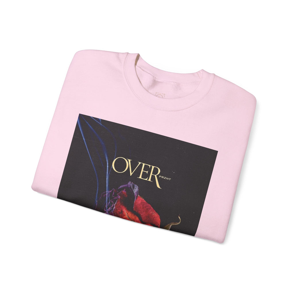 Crewneck Sweatshirt - "OVER" Rose Graphic with Legaciess Gold Logo
