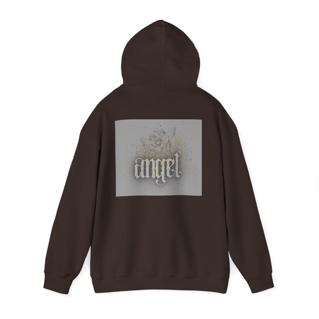 Angel Gothic Hoodie — White Graphic Hooded Sweatshirt