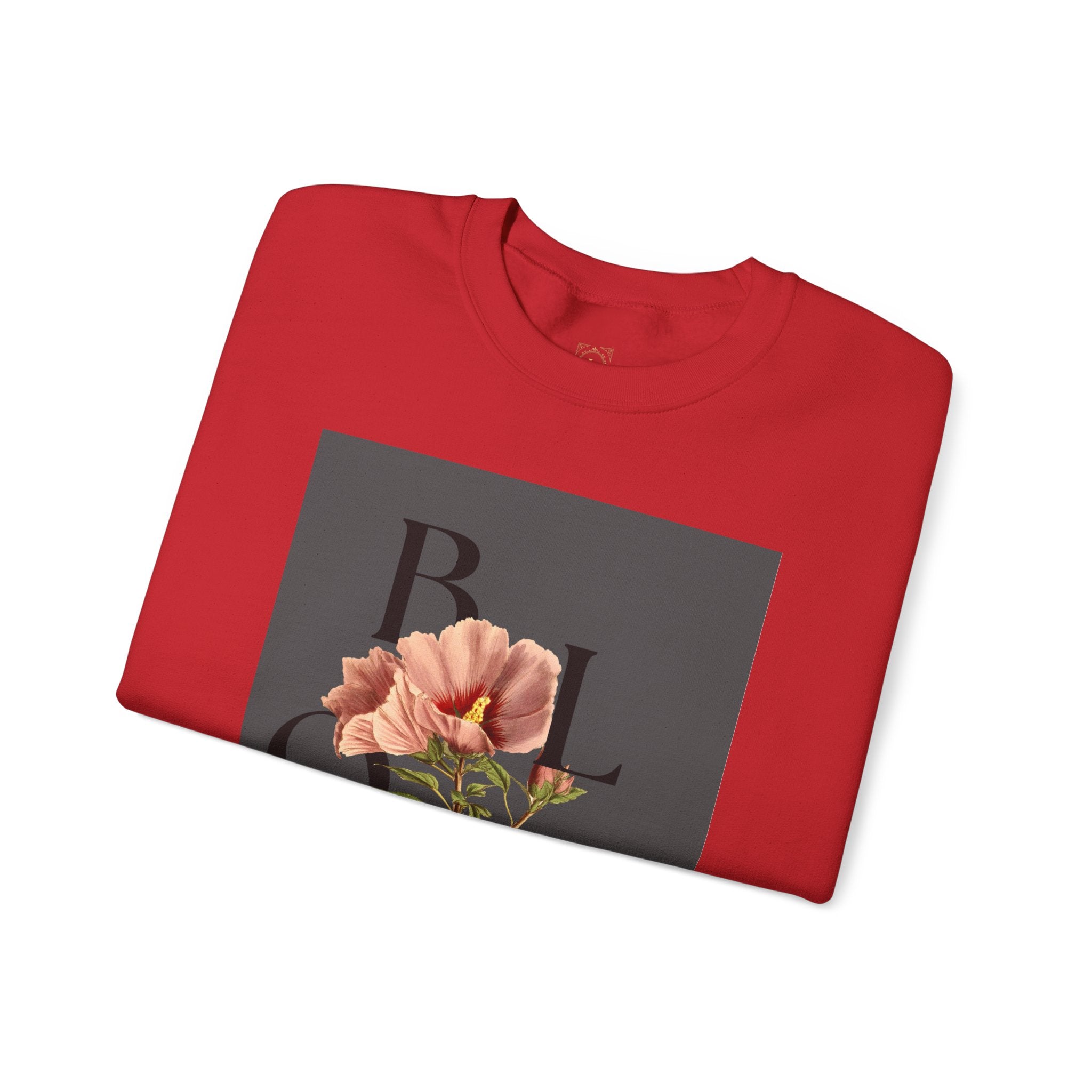Floral Bloom Sweatshirt — Vintage Pink Flower Graphic Crewneck