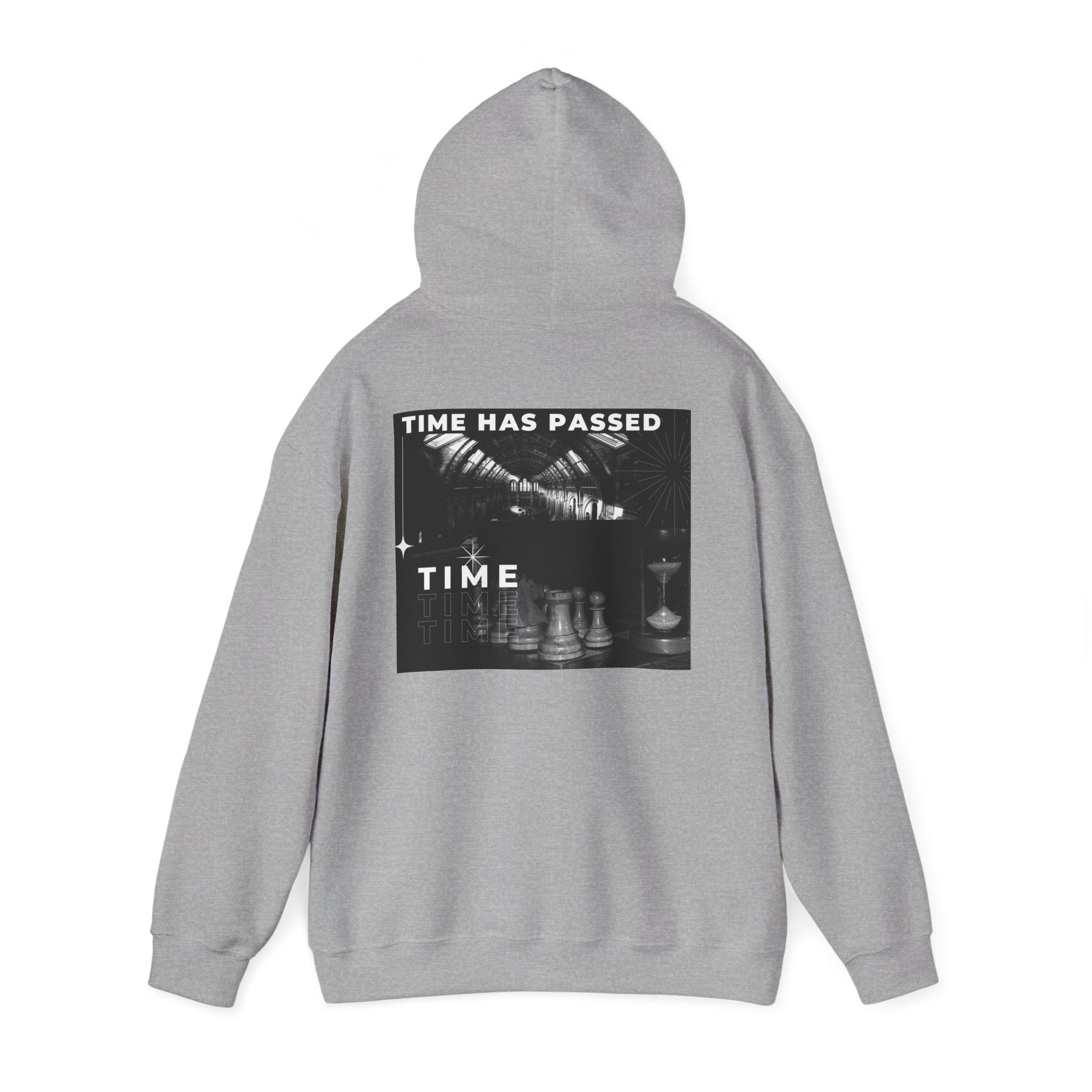 Time Has Passed Hoodie — Vintage Chess Graphic Hooded Sweatshirt