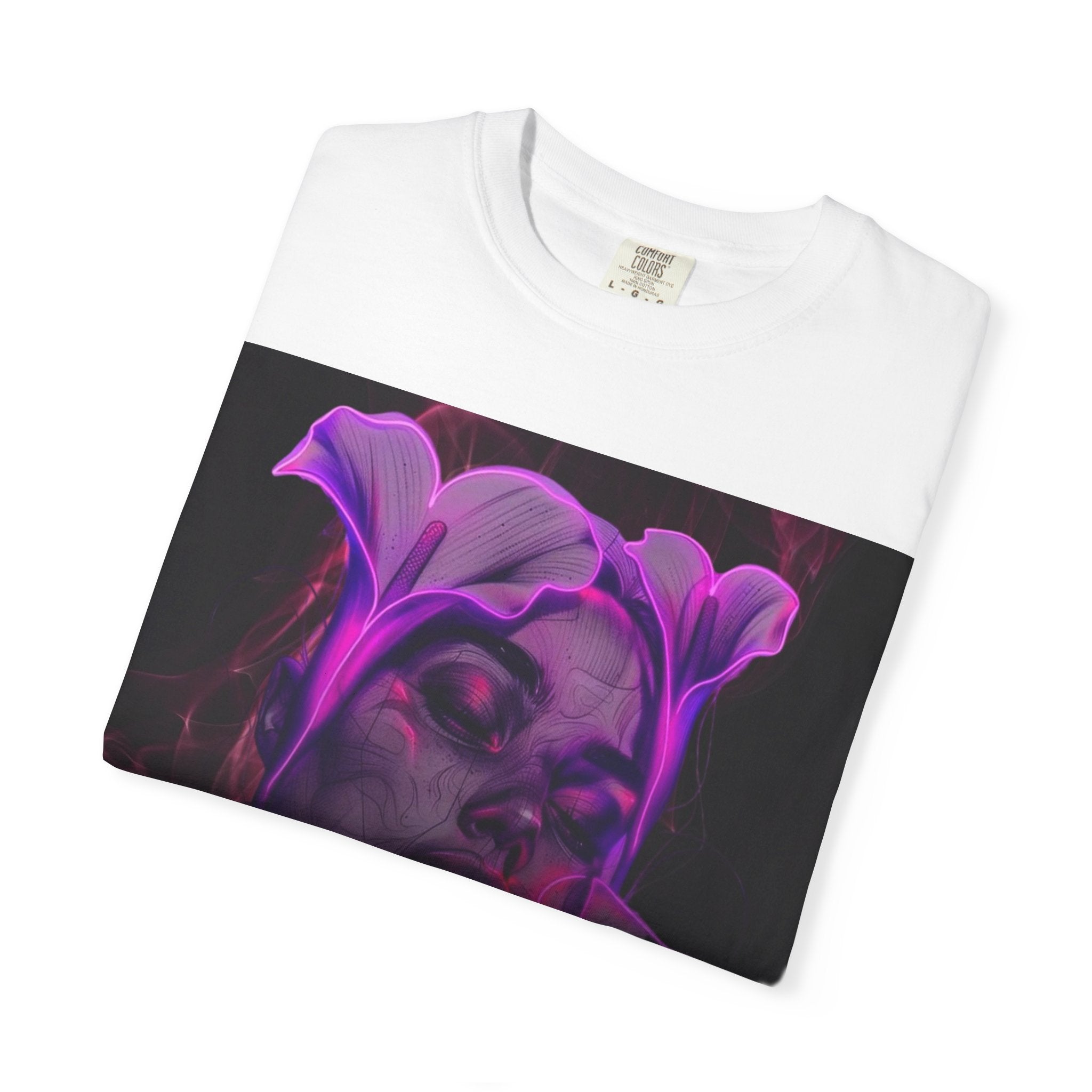 Mystic Purple Portrait T‑Shirt — Legaciess Logo Back