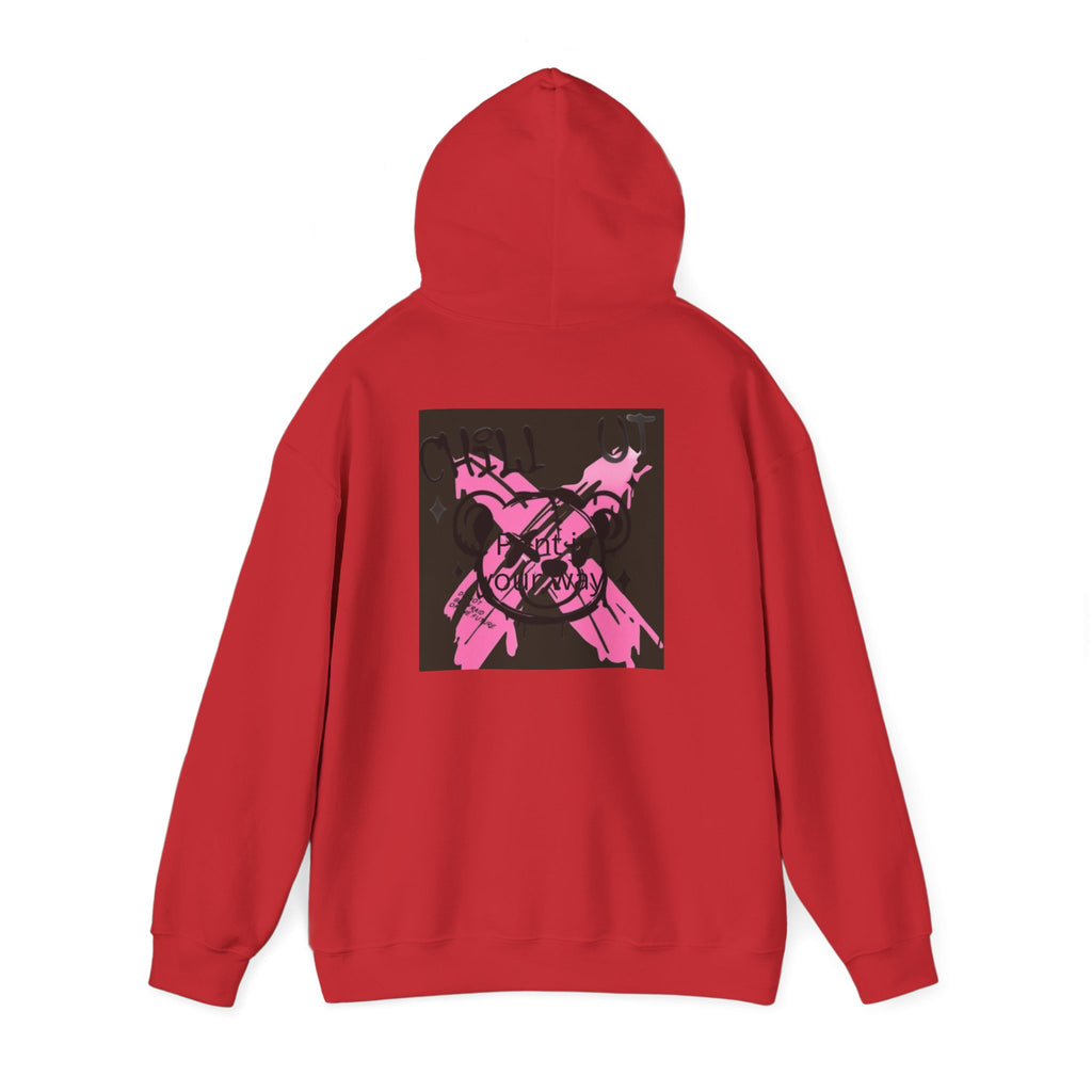 Crossed Guns Hoodie – Pink Retro Graphic Hooded Sweatshirt