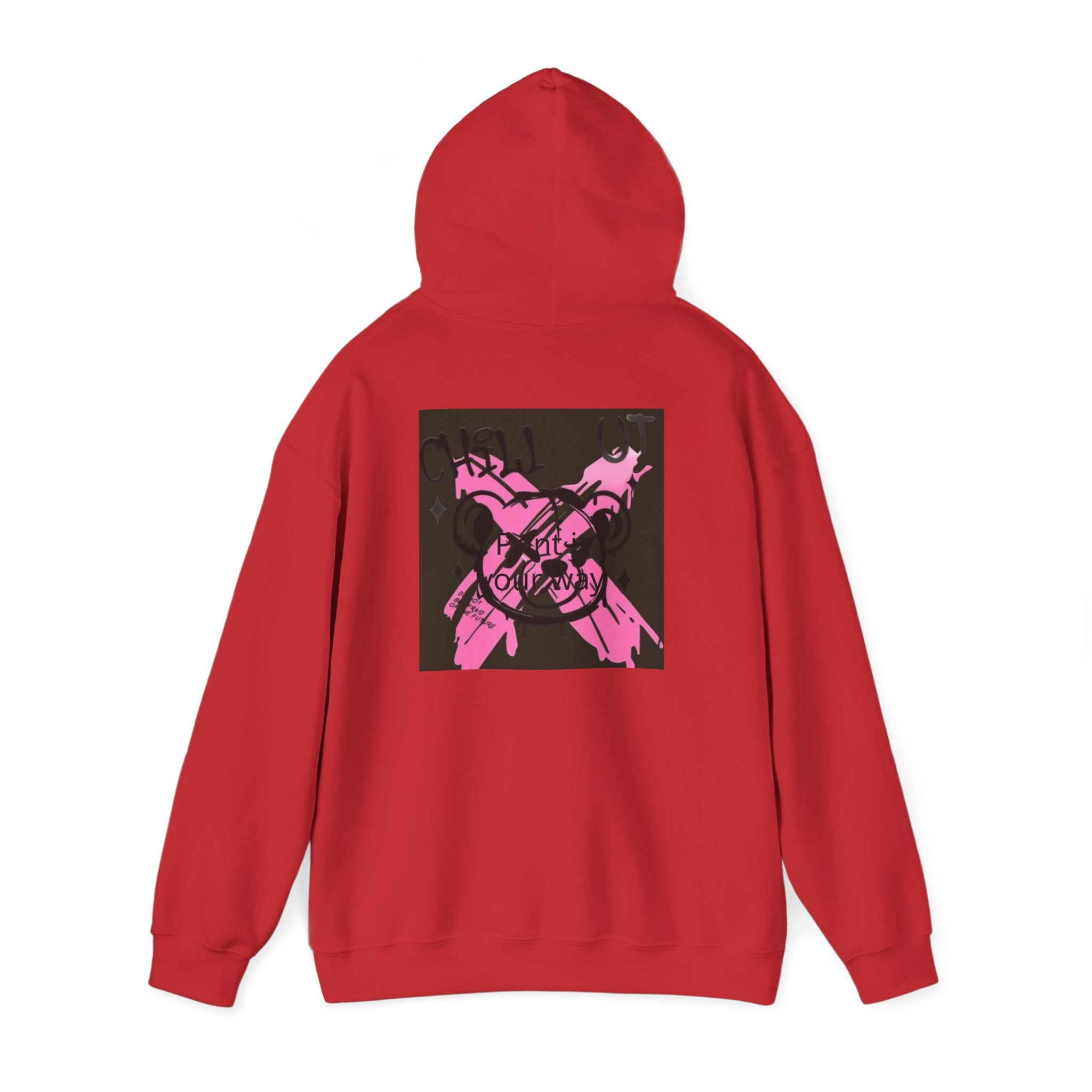 Crossed Guns Hoodie – Pink Retro Graphic Hooded Sweatshirt