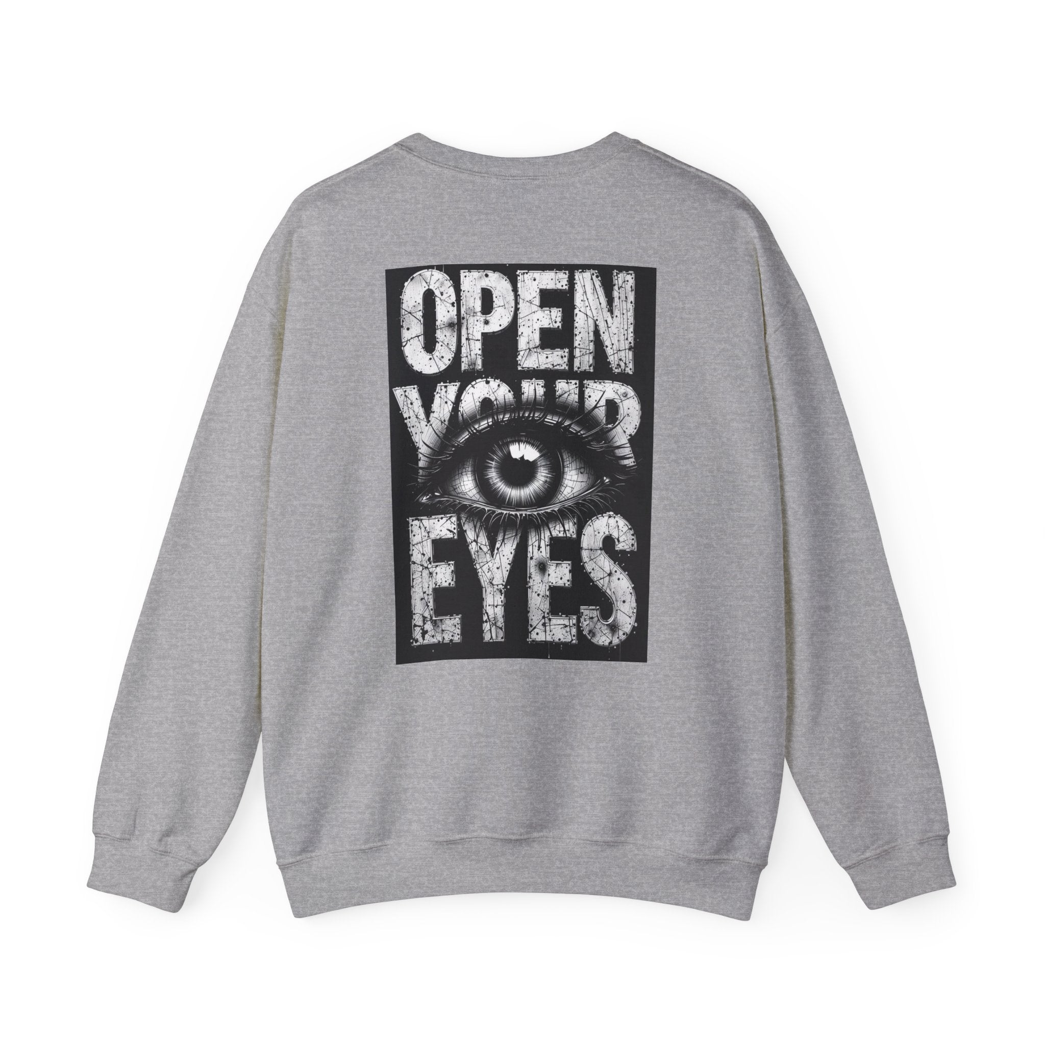 Open Your Eyes Crewneck Sweatshirt — Graphic Eye Design