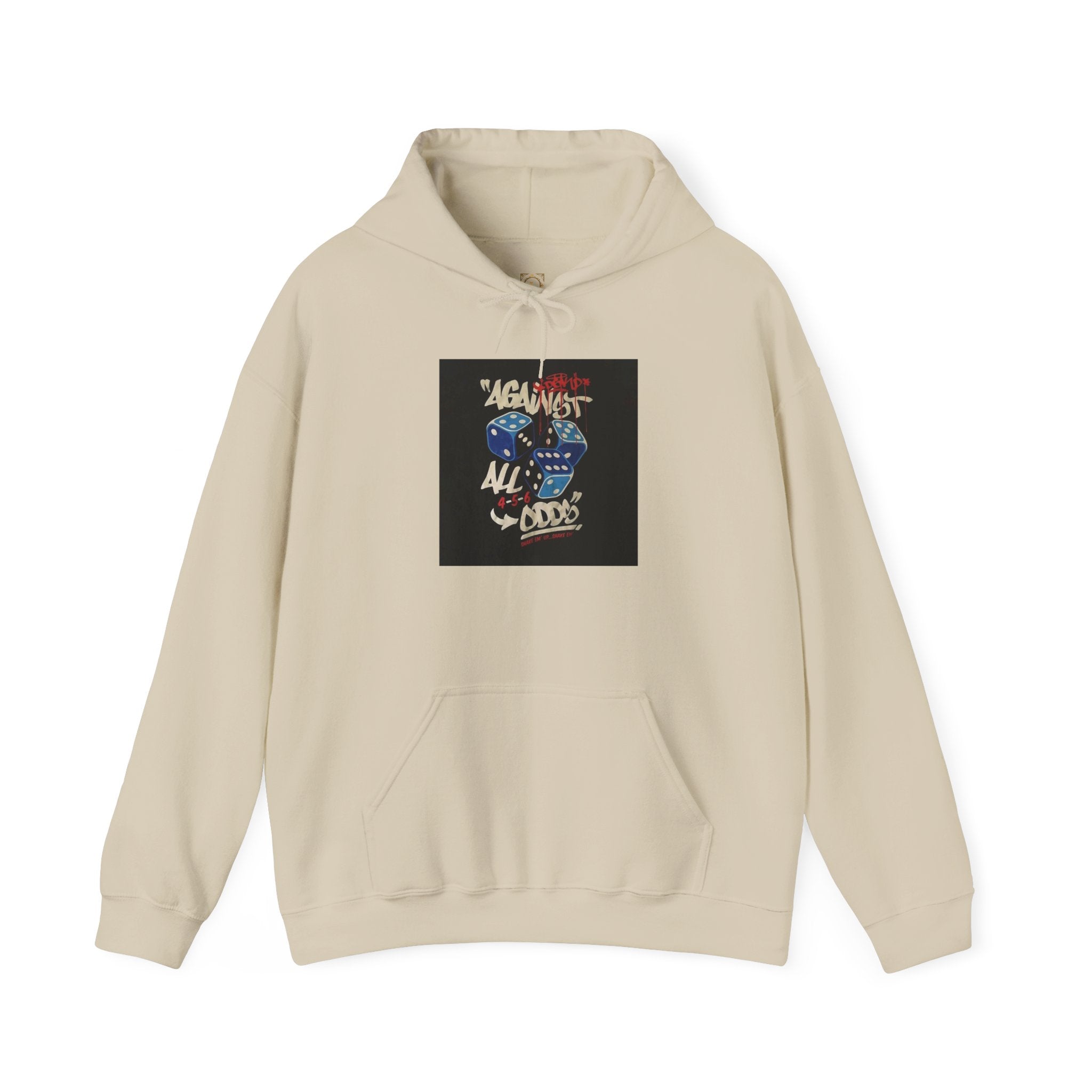 Against All Odds Hoodie — Vintage Dice Graphic Pullover