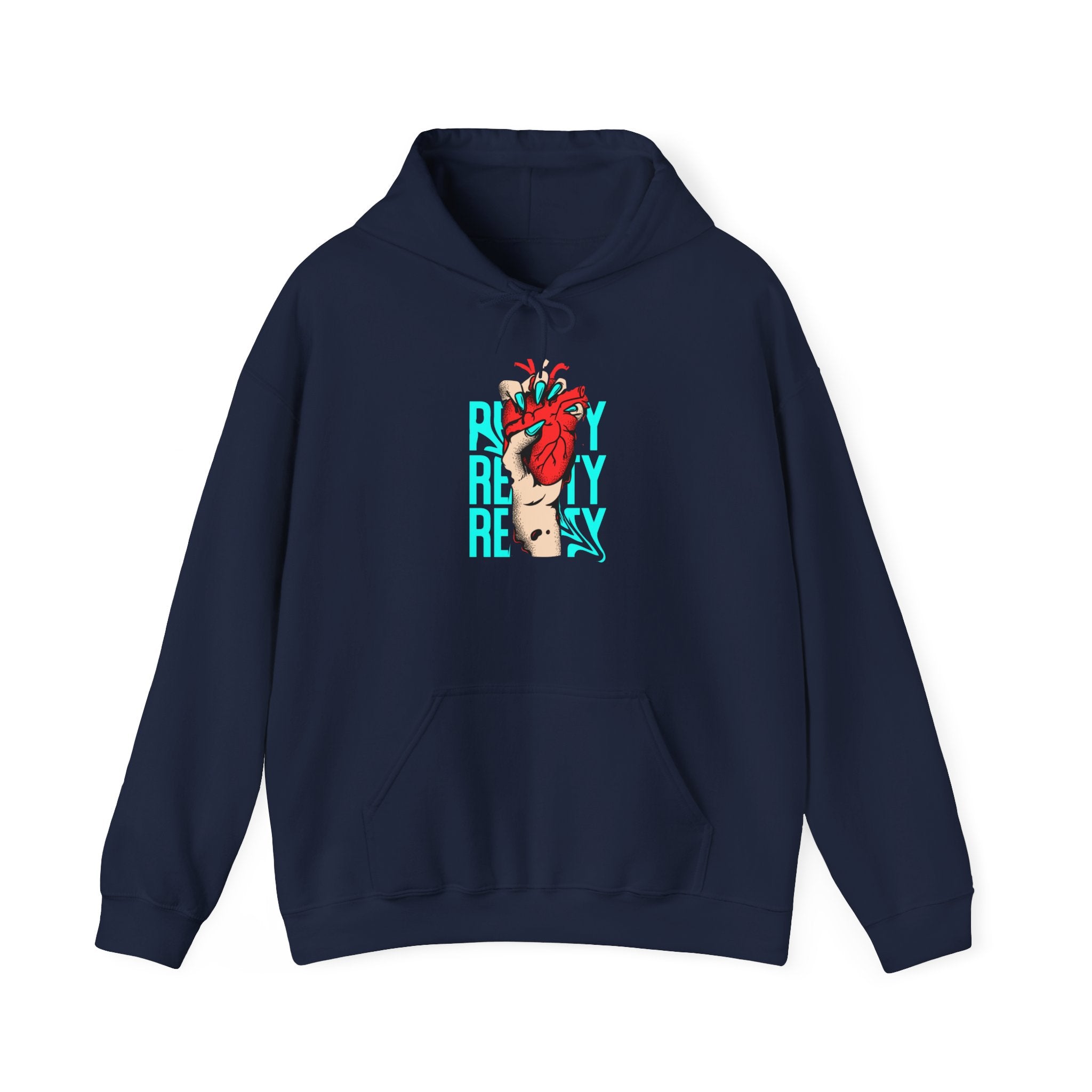 Heart in Hand Hoodie — 'Ready' Graphic Pullover