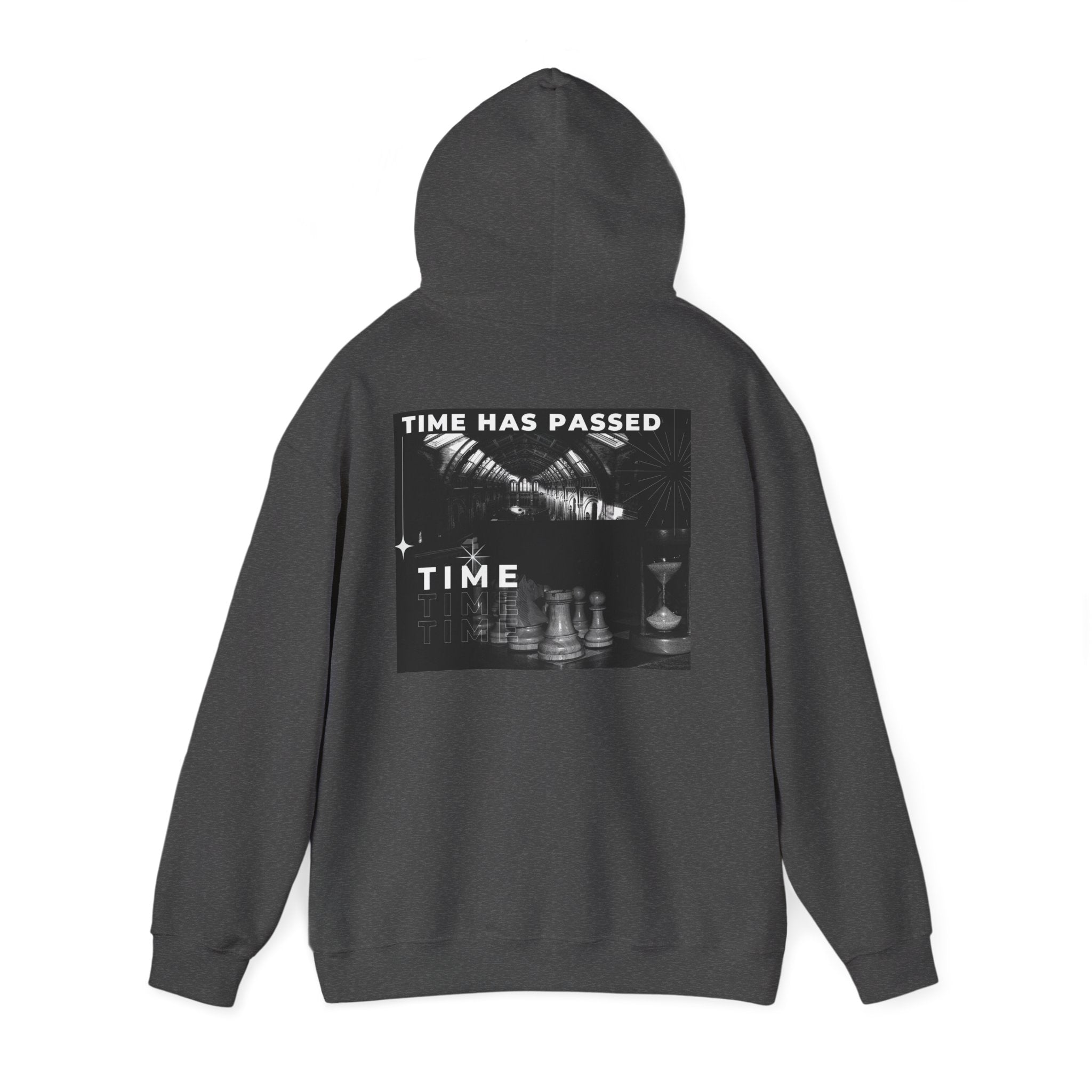 Time Has Passed Hoodie — Vintage Chess Graphic Hooded Sweatshirt