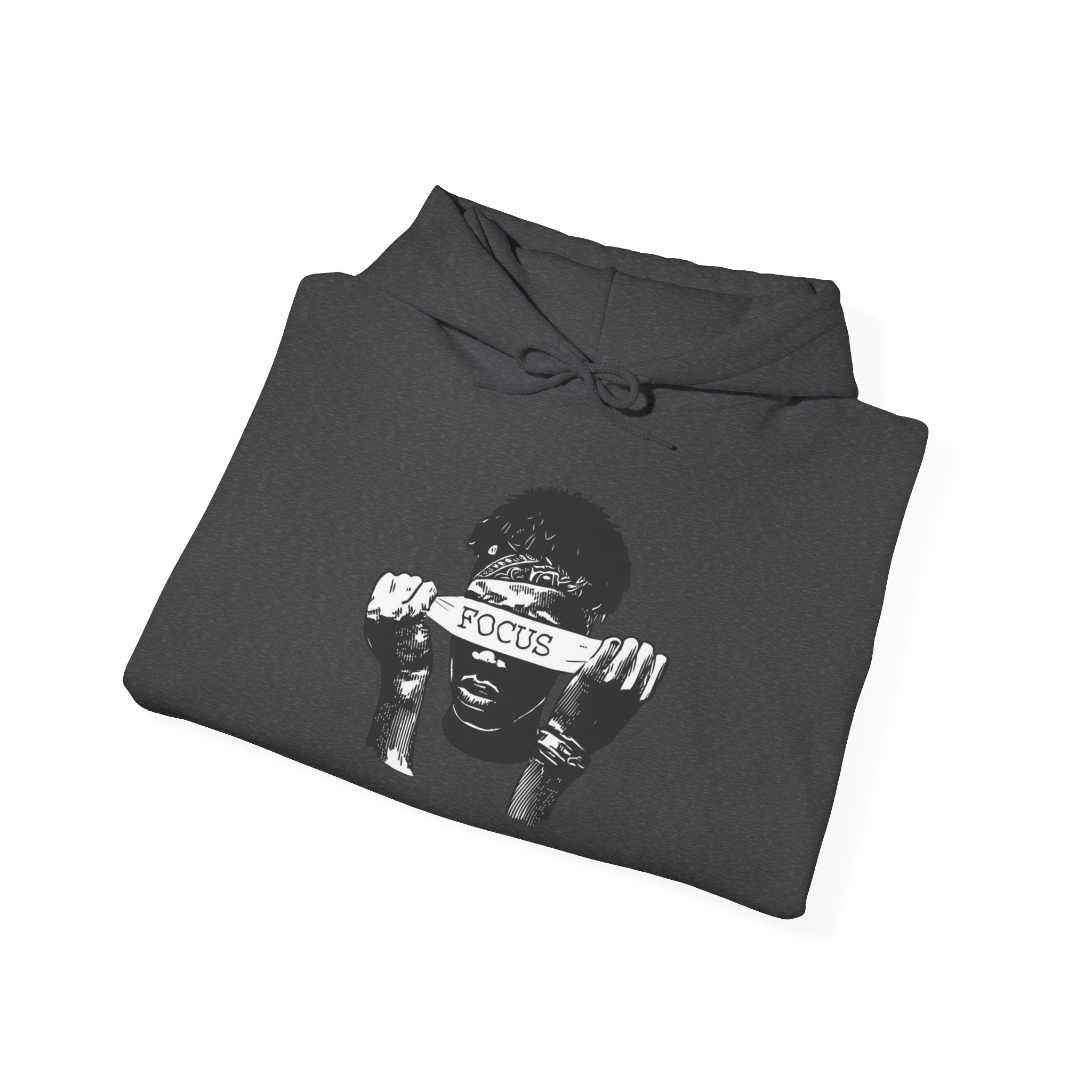 Focus Graphic Hoodie — Monochrome Motivational Streetwear