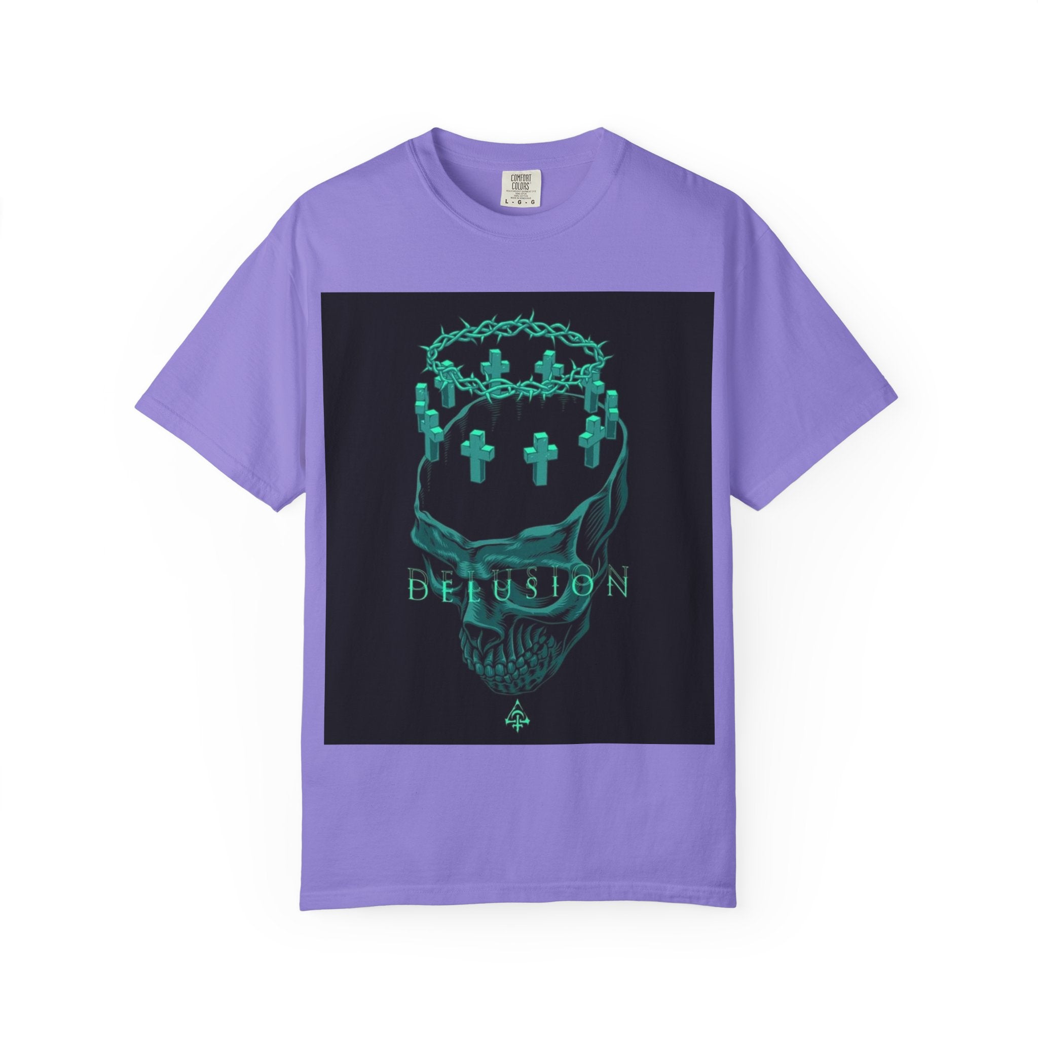 Skull Crown Tee — 'Delusion' Gothic Graphic T-Shirt