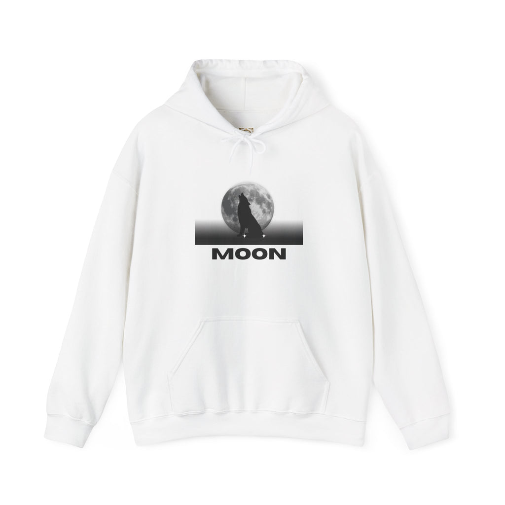 Moon Wolf Hoodie - Silhouette Moon Graphic Sweatshirt