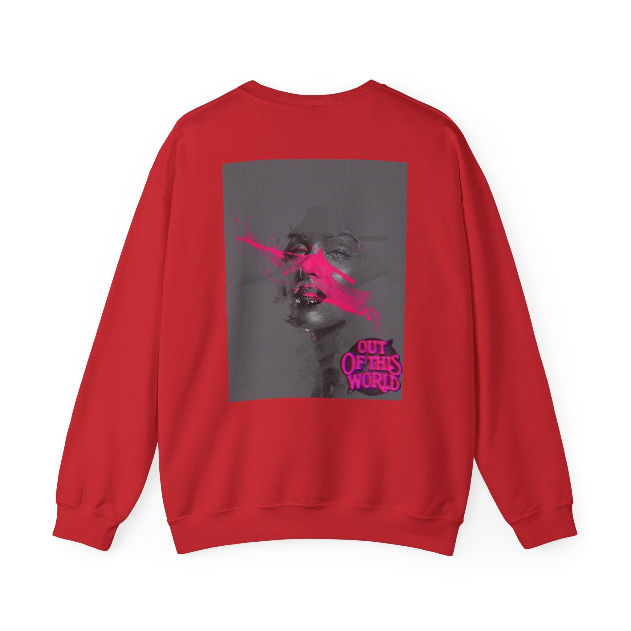 Graphic Sweatshirt — 'Out of This World' Neon Portrait Crewneck
