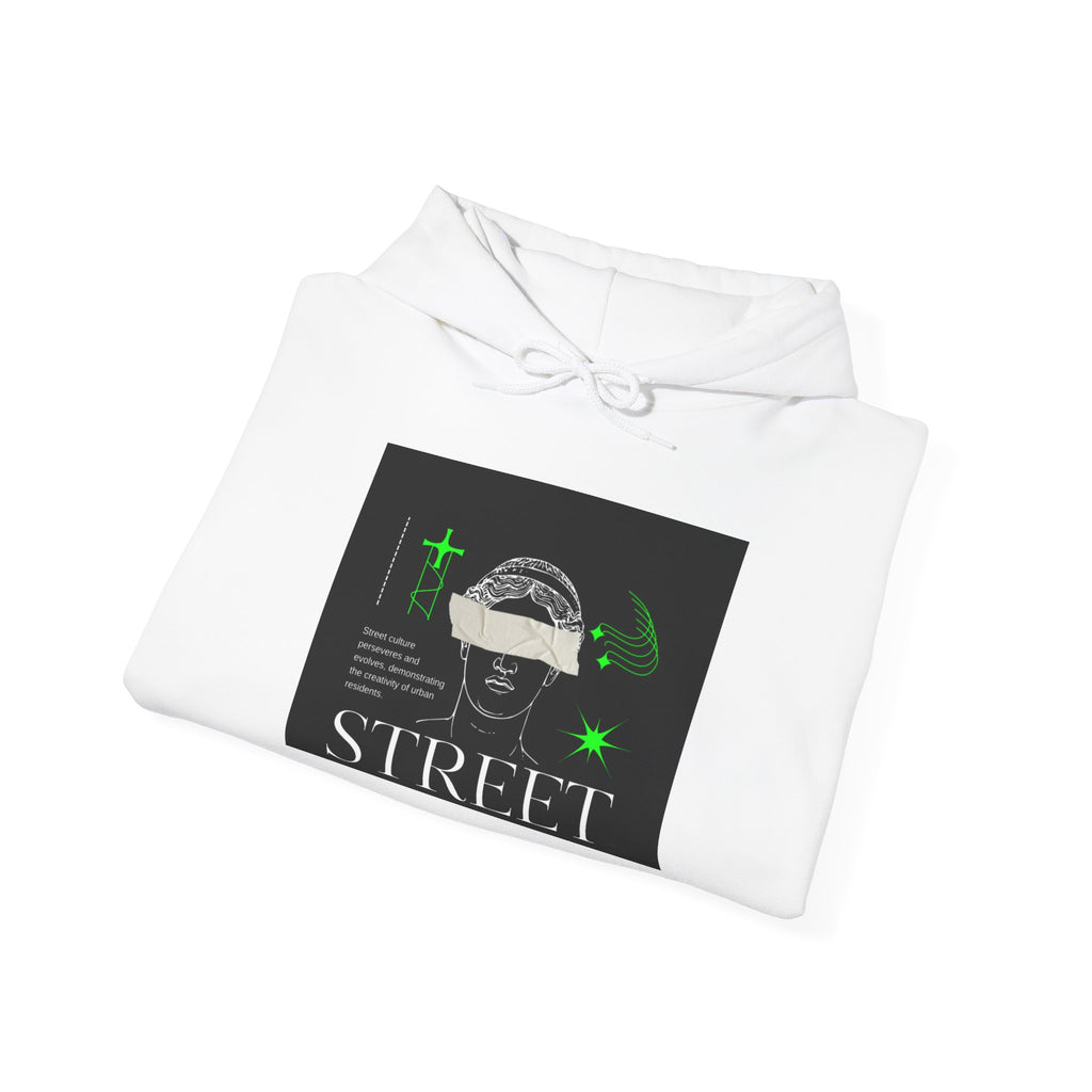 Street Culture Hoodie — Neon Green Graphic Urban Skull Sweatshirt
