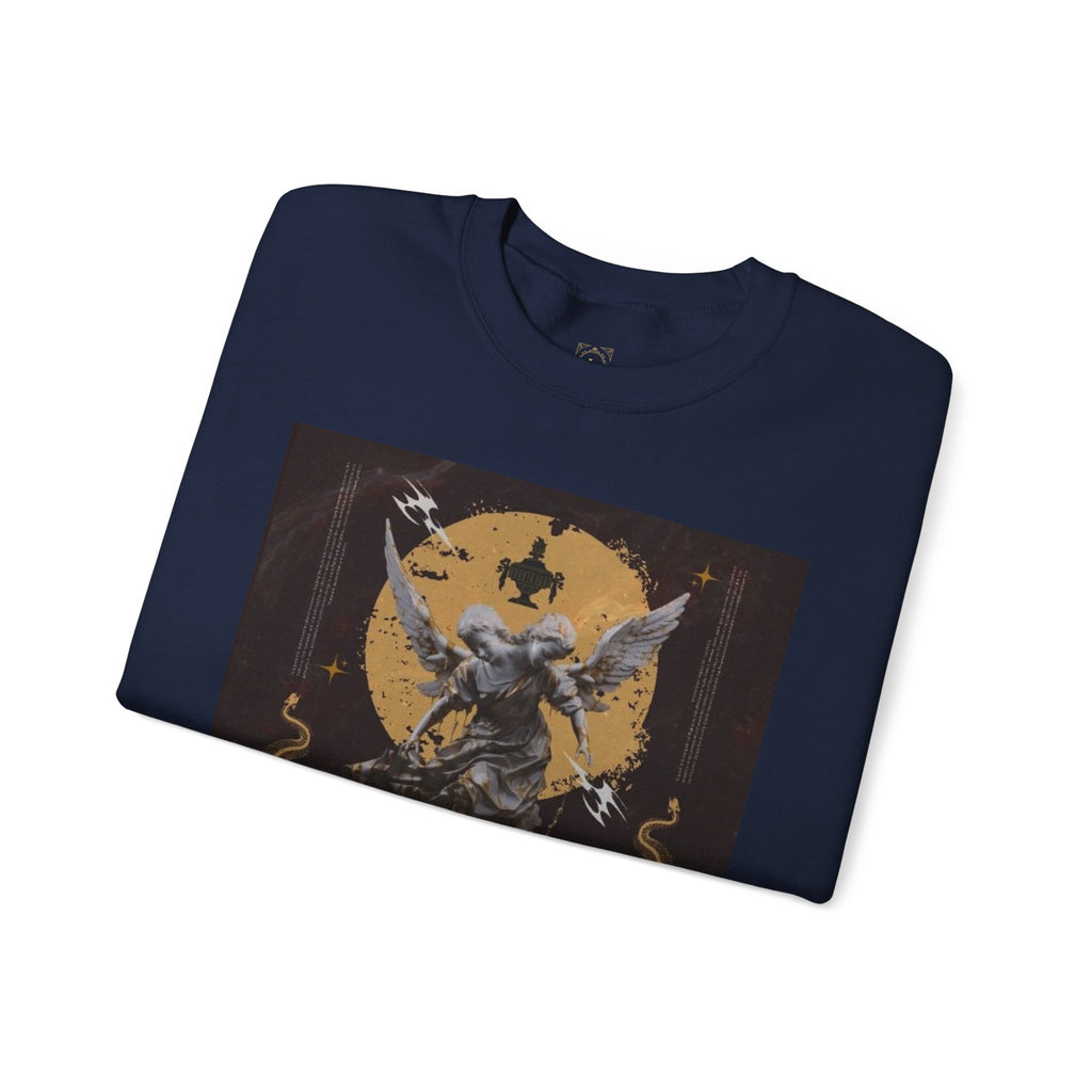Crewneck Sweatshirt — Vintage Angel Graphic "Forgiven" Streetwear