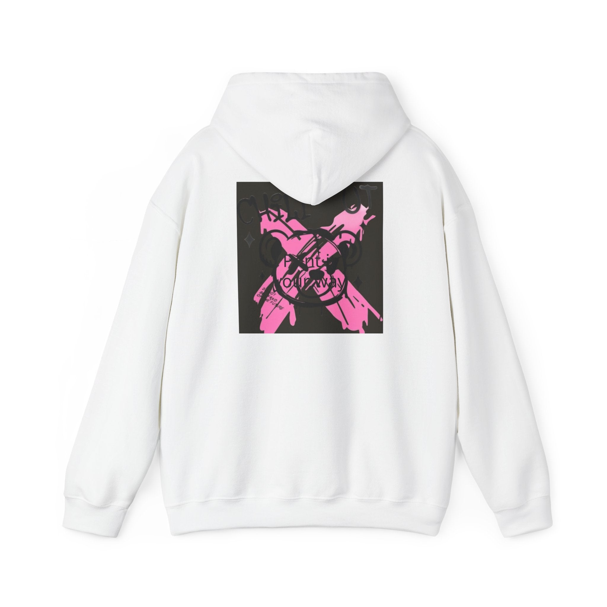 Crossed Guns Hoodie – Pink Retro Graphic Hooded Sweatshirt
