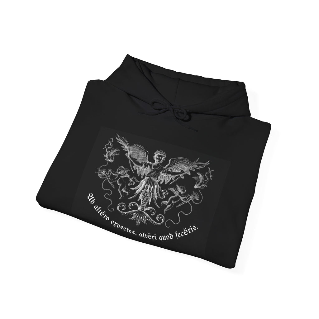 Phoenix Crest Hoodie — "We alone create, alone save, alone" Gothic Graphic Sweatshirt