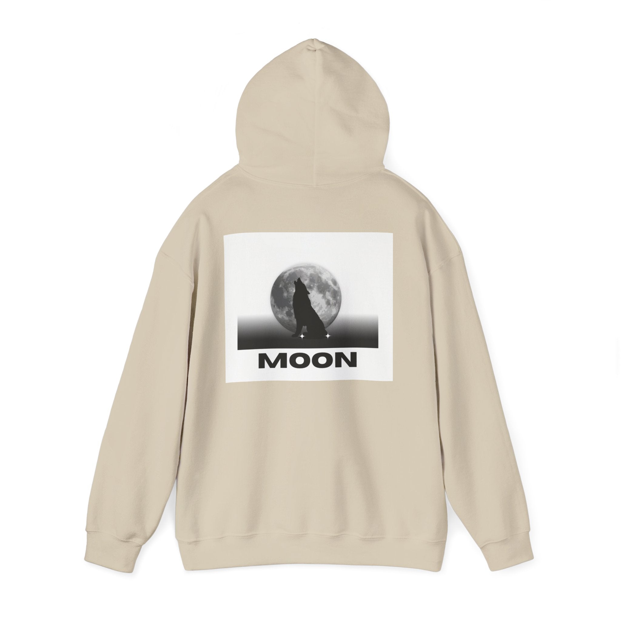 Moon Wolf Hoodie - Silhouette Moon Graphic Sweatshirt