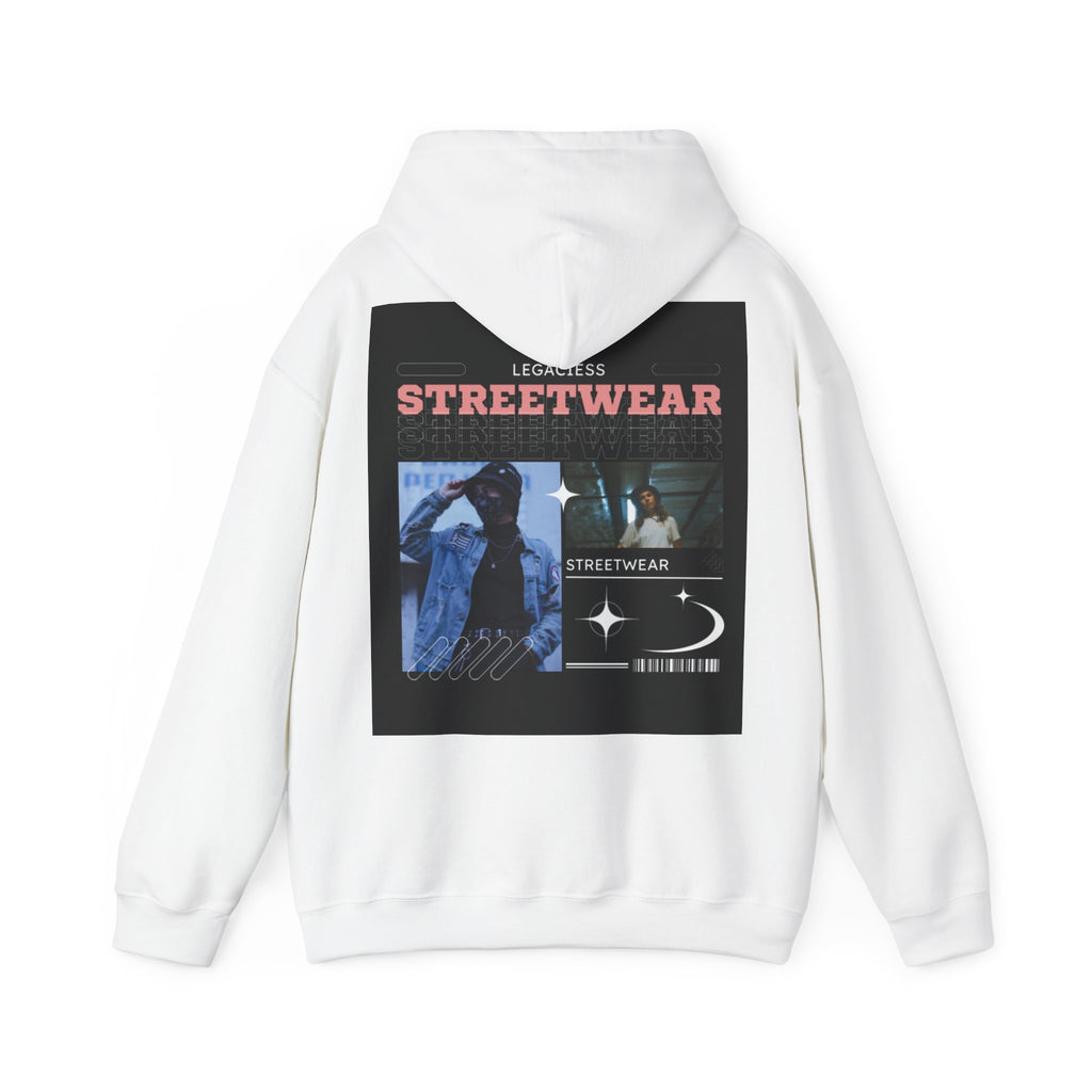 Streetwear Collage Hoodie — Retro Urban Graphic Sweatshirt
