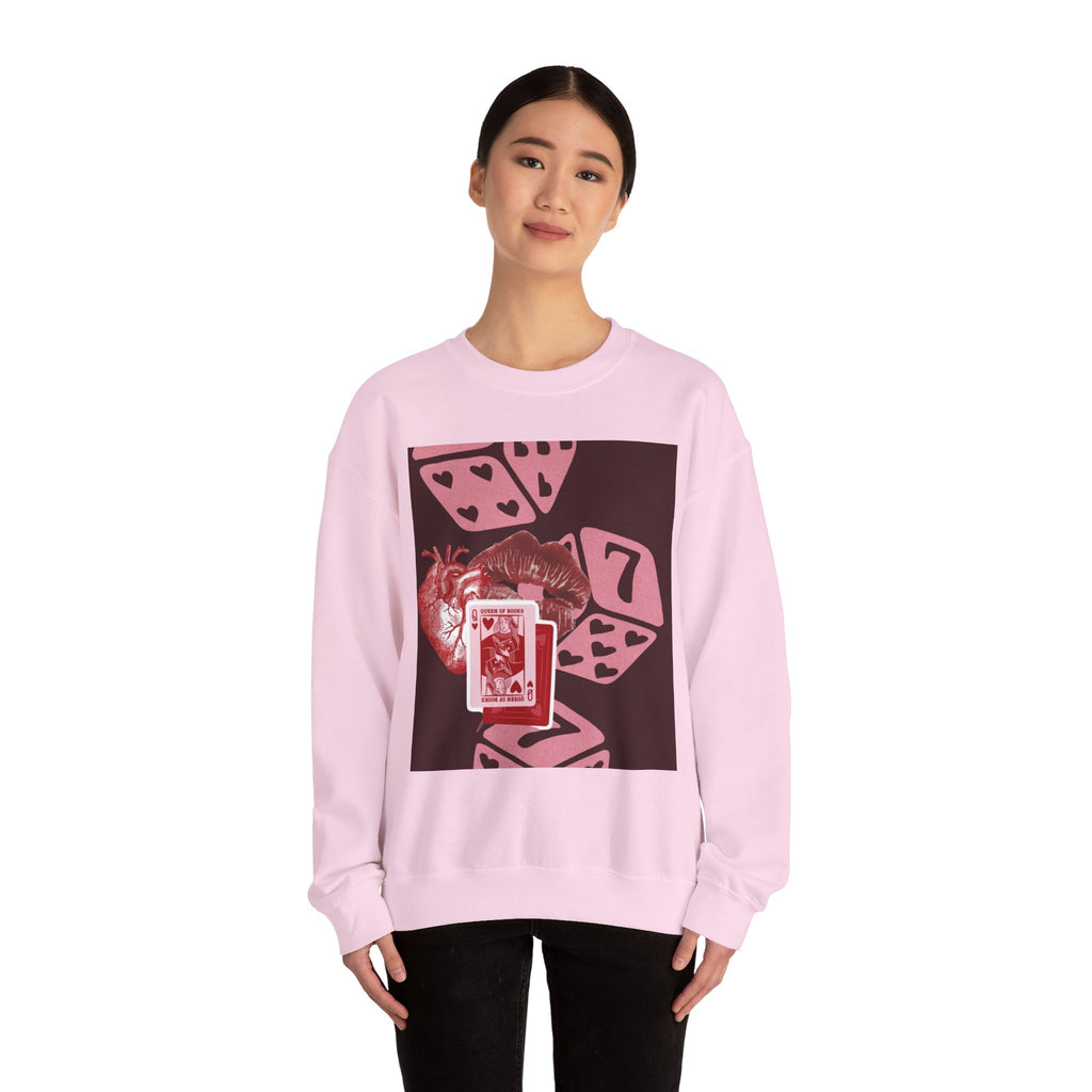 Lucky Heart Dice Crewneck Sweatshirt — 'Legaciess' Logo Back