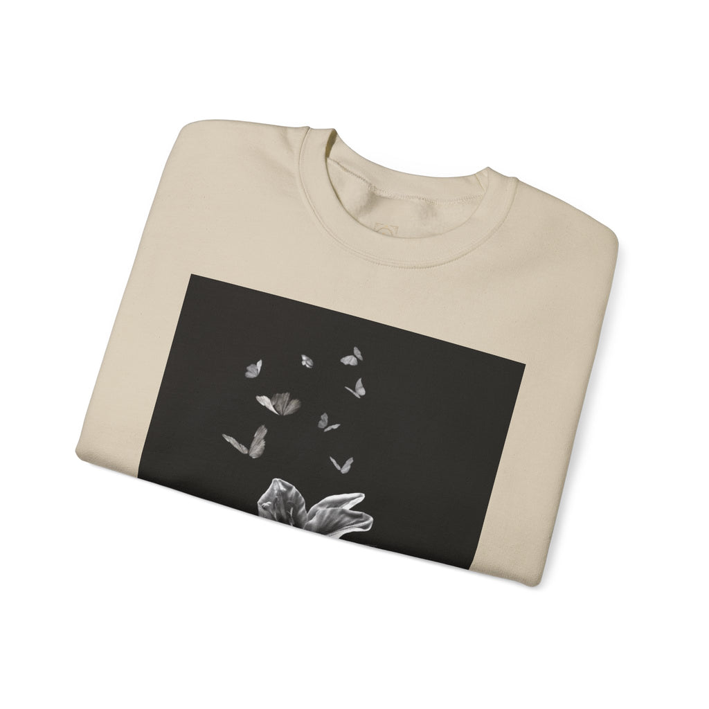 Floral Butterfly Crewneck Sweatshirt