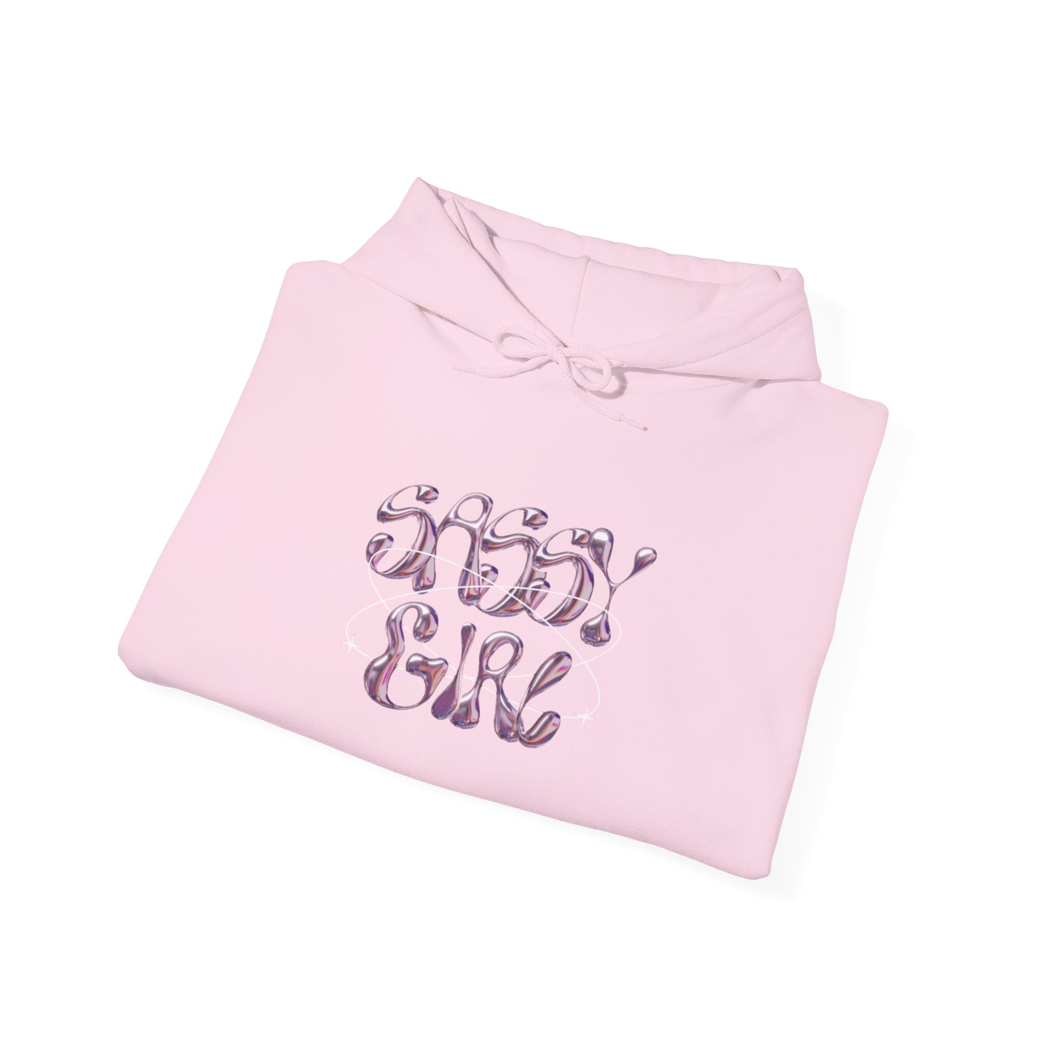 Hoodie — "Shady Girl" Retro Pink Marble Graphic Hoodie