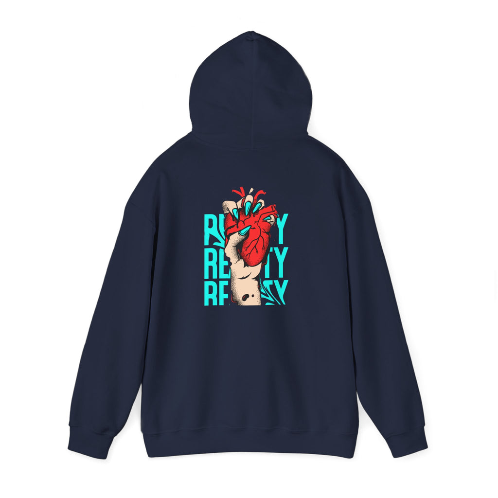 Heart in Hand Hoodie — 'Ready' Graphic Pullover