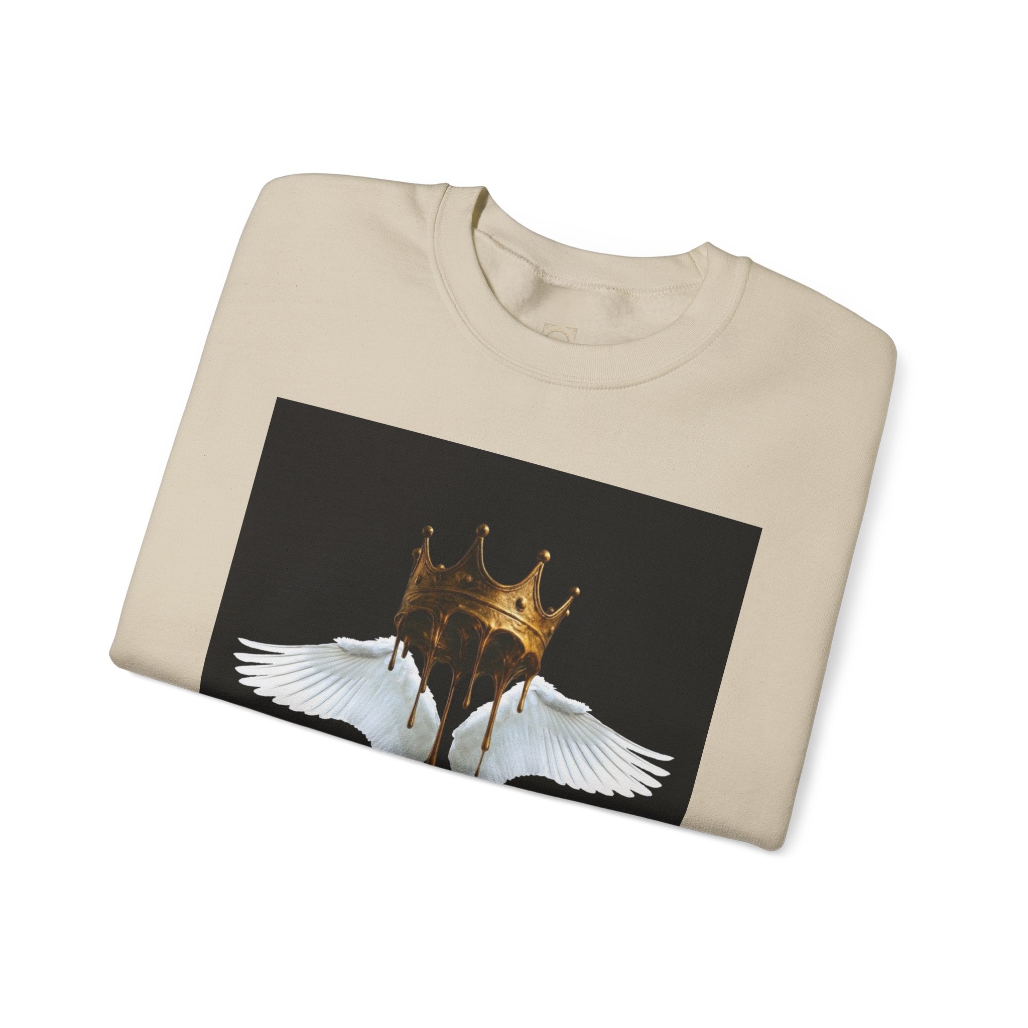 Angel Wings & Dripping Crown Crewneck Sweatshirt