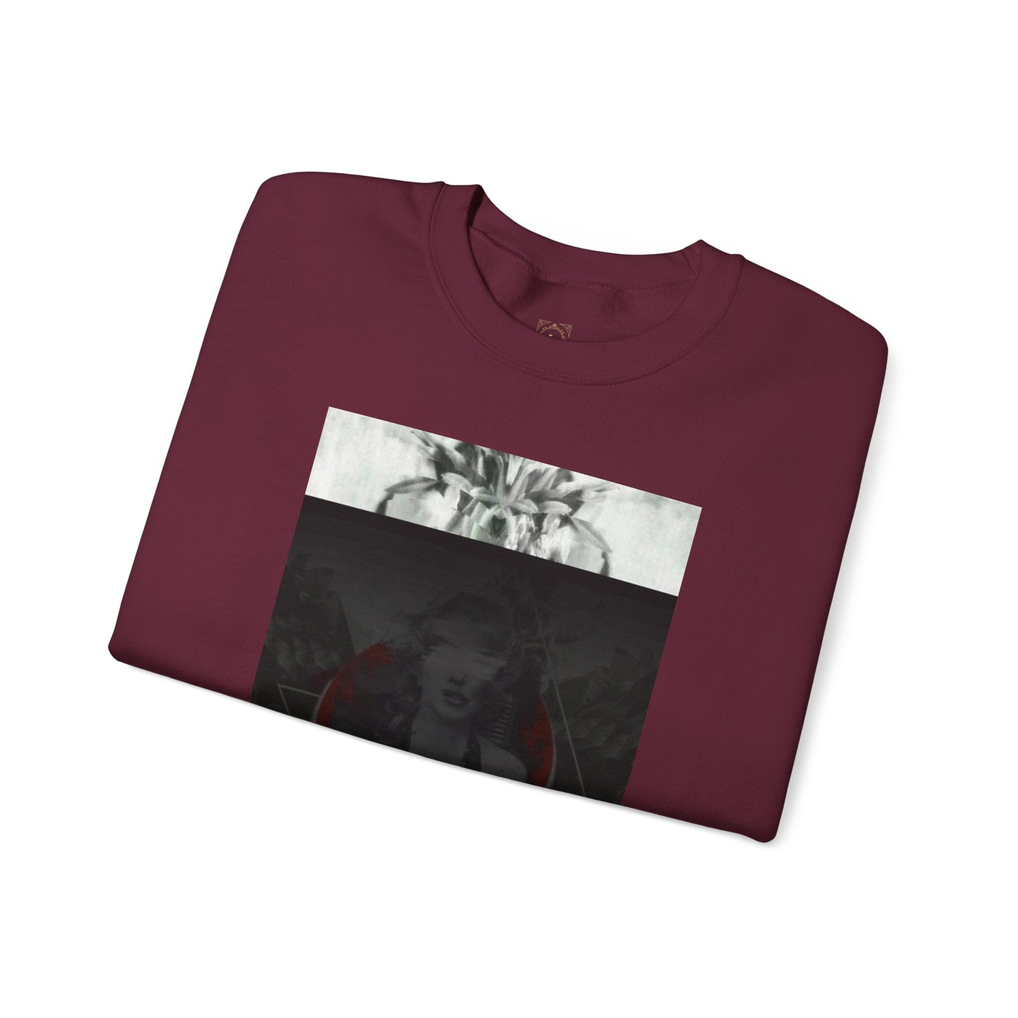 Crewneck Sweatshirt — Dark Abstract Chest Print with 'Legaciess' Gold Back Logo