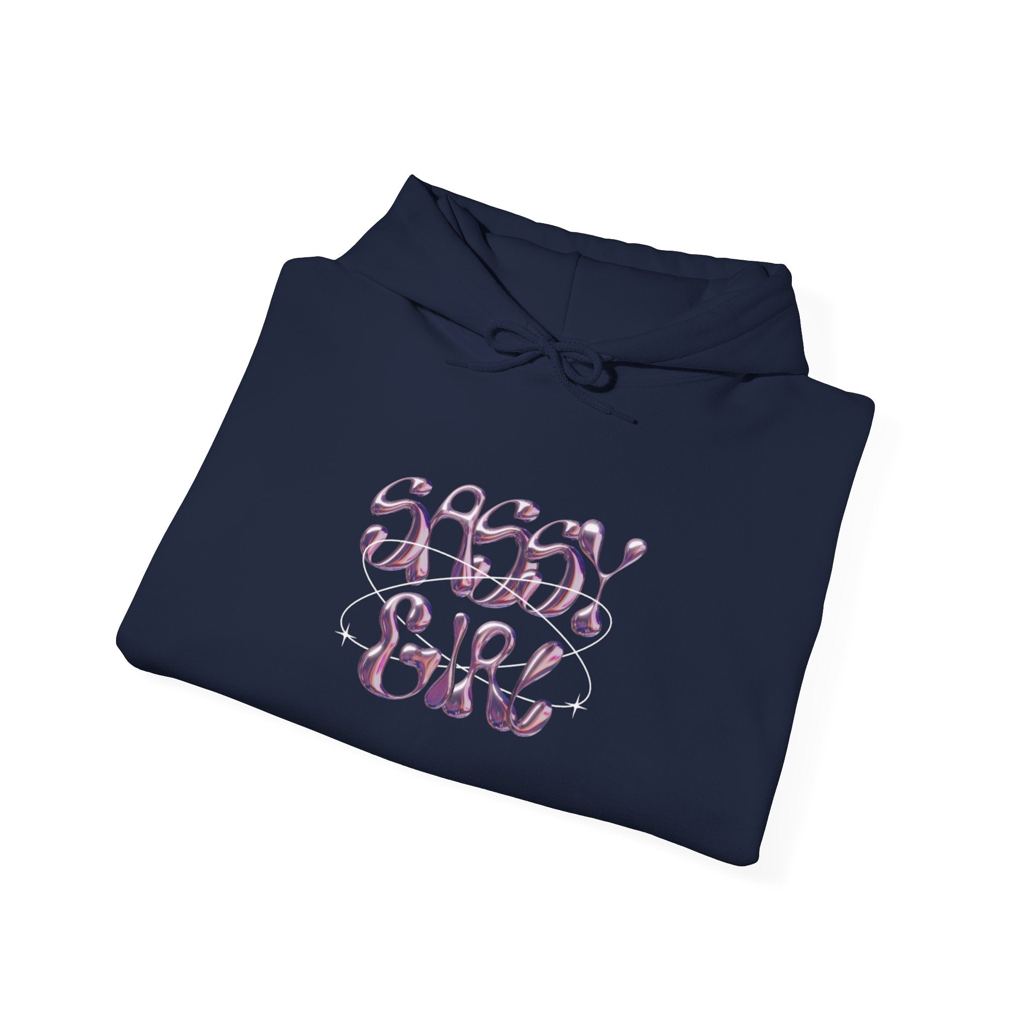 Hoodie — "Shady Girl" Retro Pink Marble Graphic Hoodie