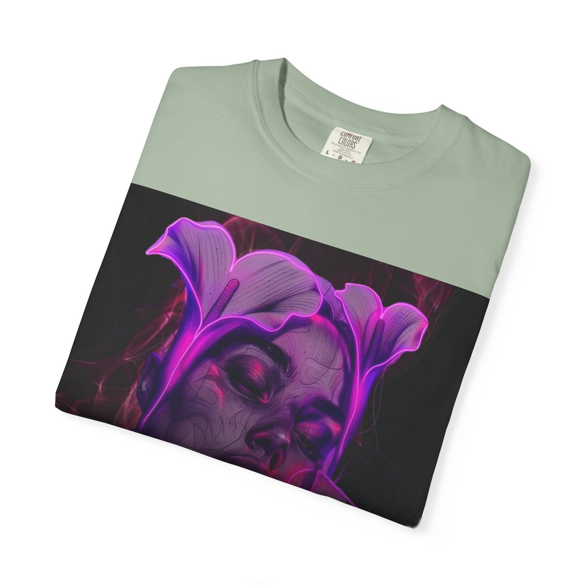 Mystic Purple Portrait T‑Shirt — Legaciess Logo Back