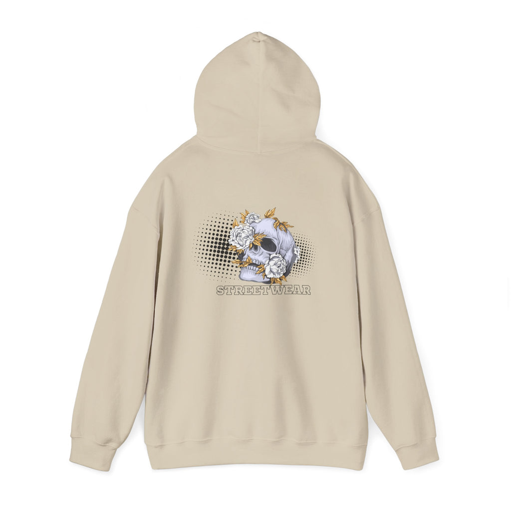 Floral Skull Hoodie — Vintage Botanical Skull Graphic Sweatshirt