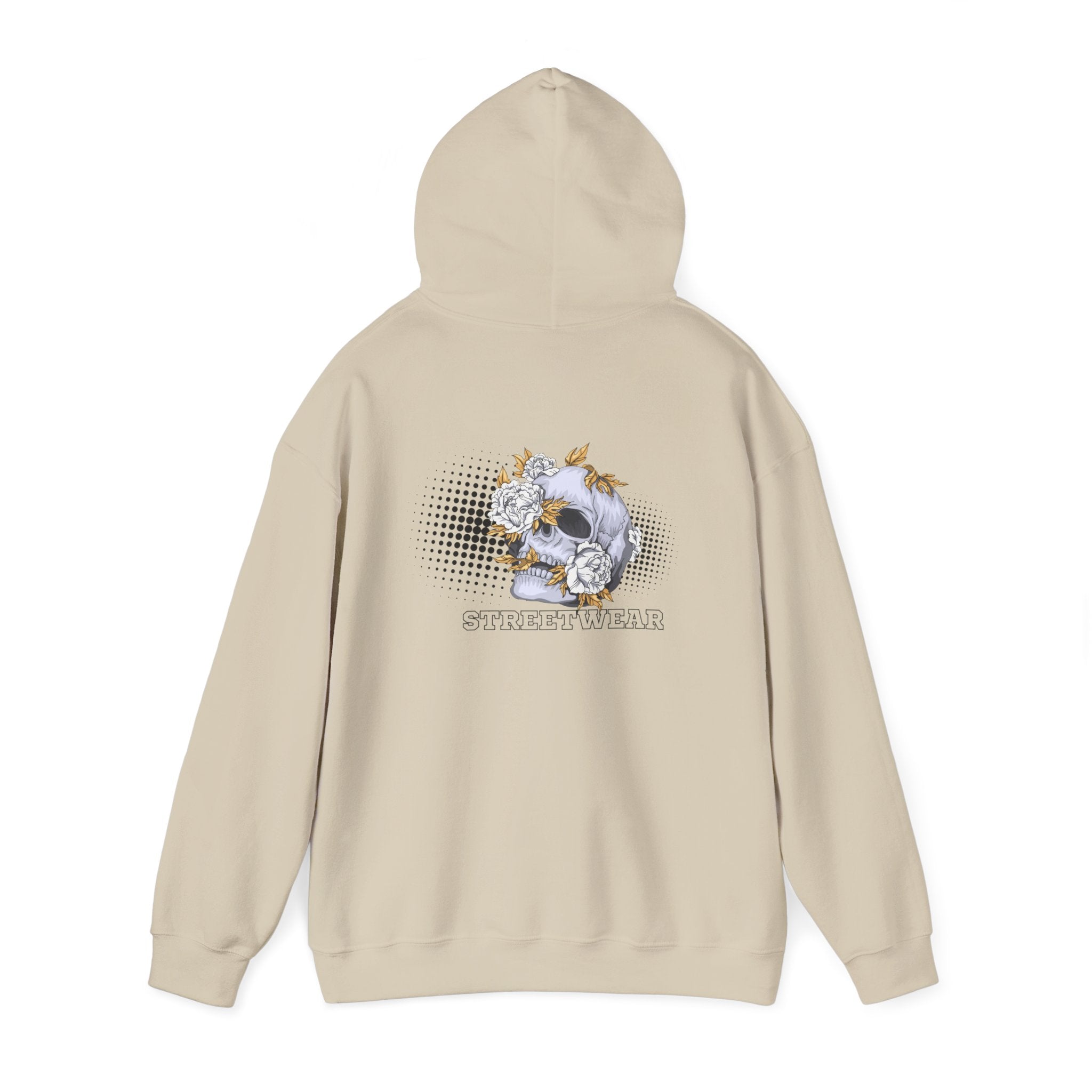 Floral Skull Hoodie — Vintage Botanical Skull Graphic Sweatshirt