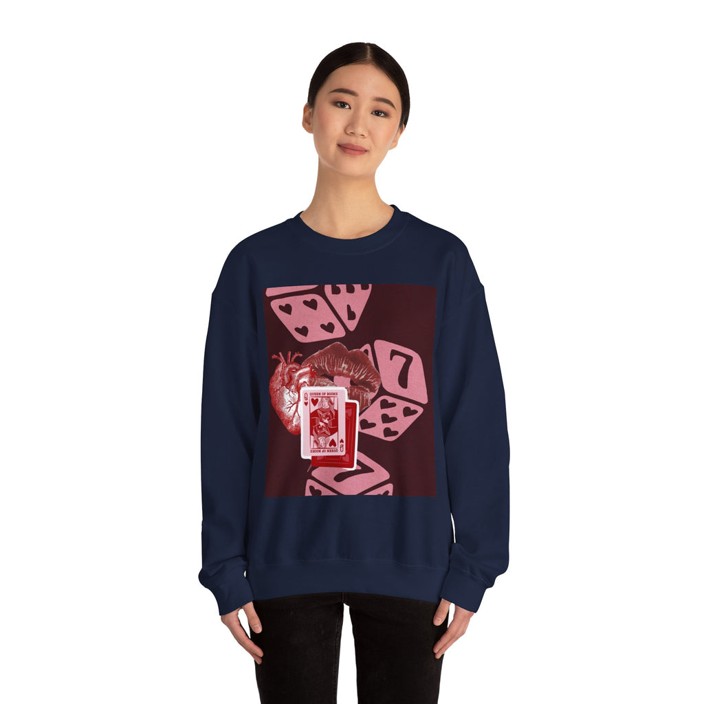Lucky Heart Dice Crewneck Sweatshirt — 'Legaciess' Logo Back