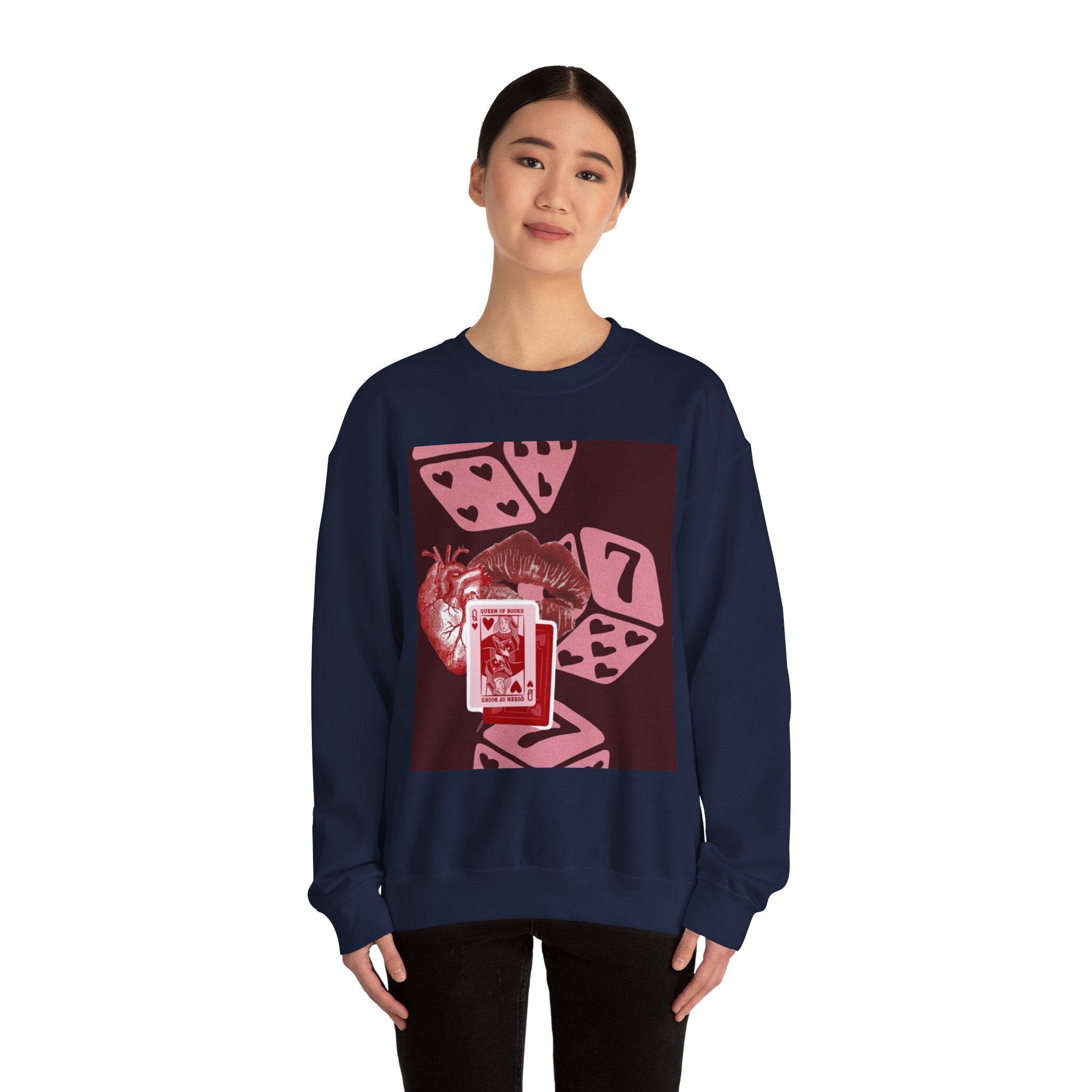 Lucky Heart Dice Crewneck Sweatshirt — 'Legaciess' Logo Back