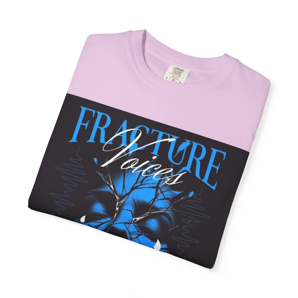 Graphic T-Shirt — "Fracture Voices" Blue Face Design (Back "Legaciess" Logo)