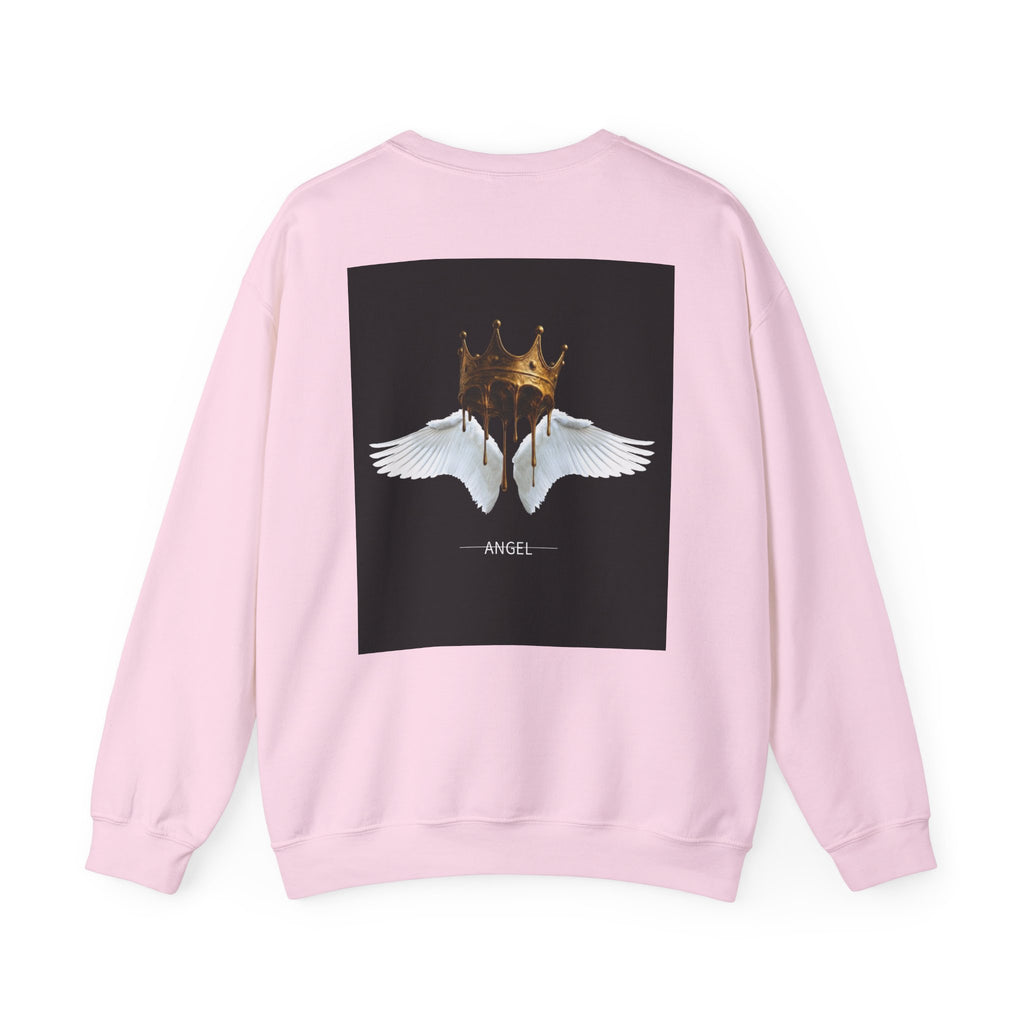 Angel Wings & Dripping Crown Crewneck Sweatshirt