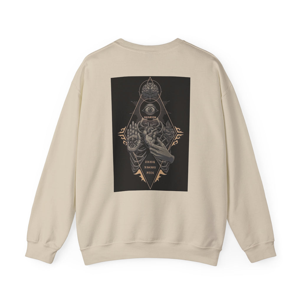 Crewneck Sweatshirt — Occult Skeleton Eye Graphic