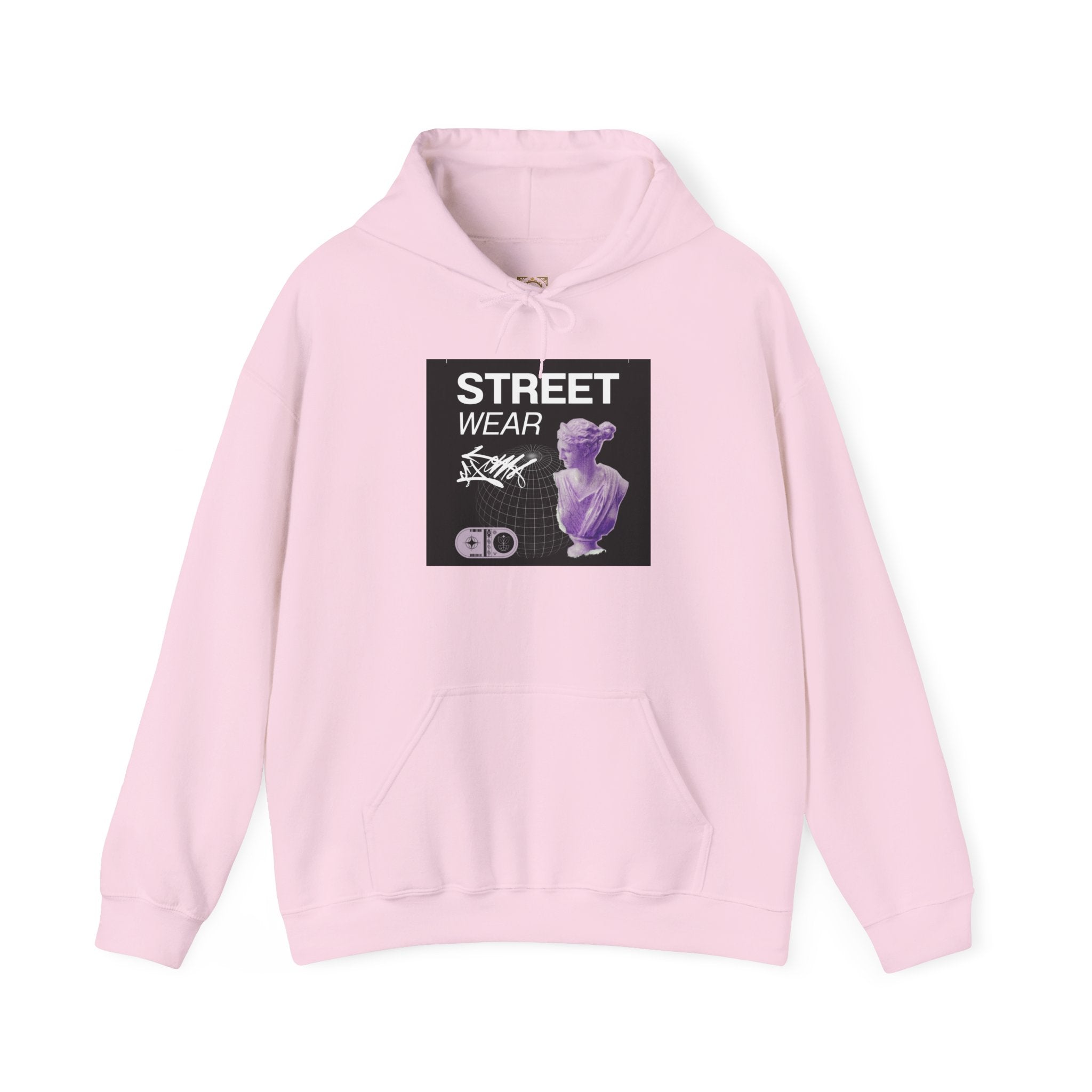 Streetwear Hoodie — 'STREET WEAR' Vaporwave Statue Graphic Pullover
