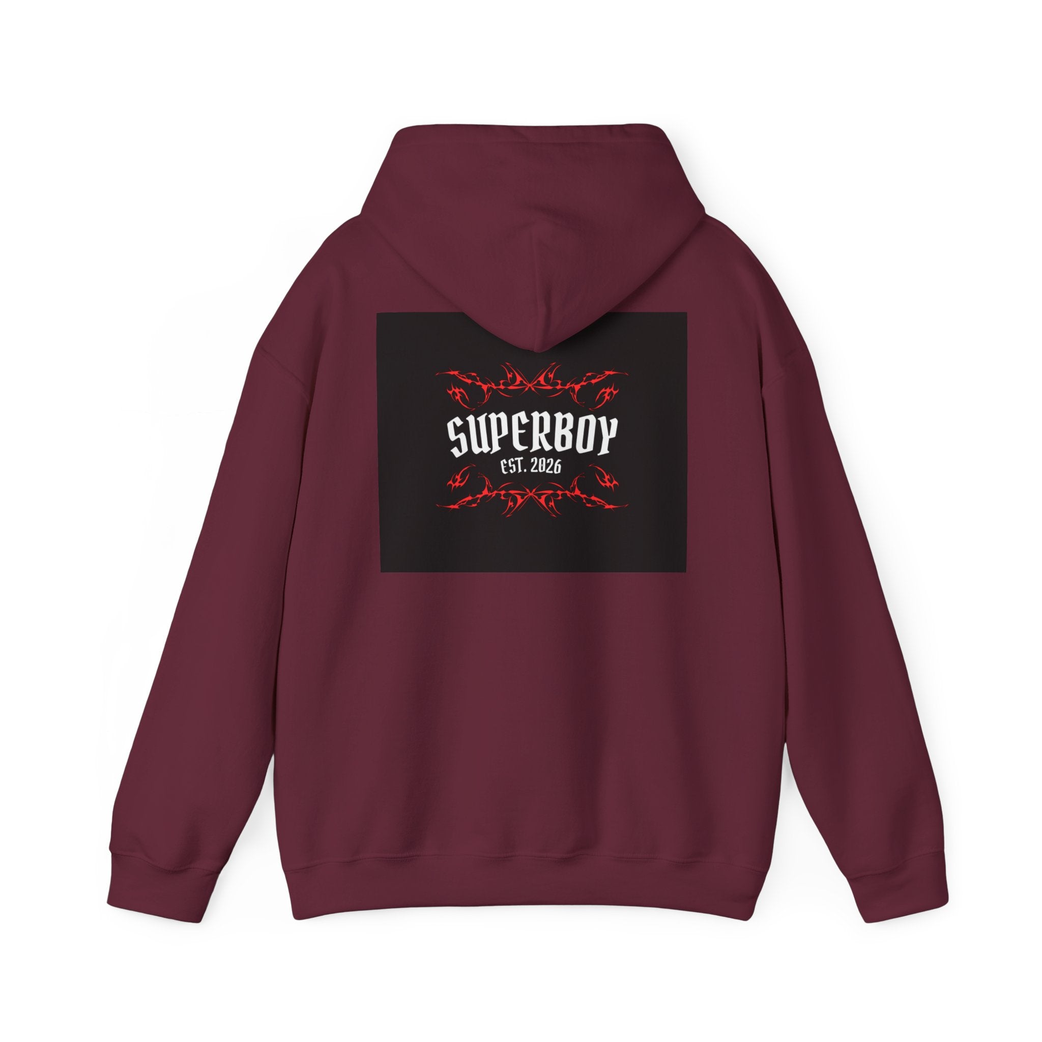 Superboy Hoodie — Vintage Crest 'Superboy Est. 2026' Graphic Pullover