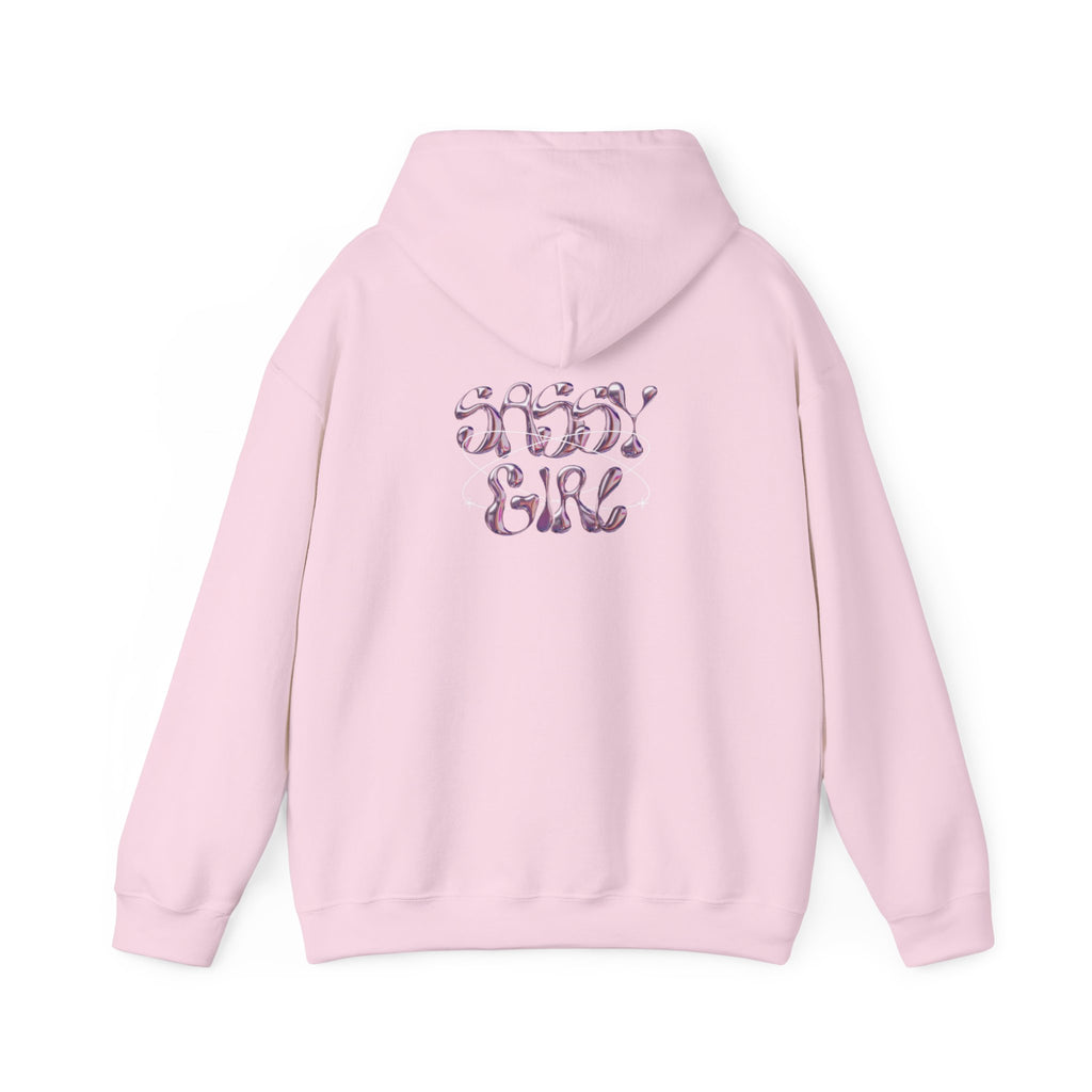 Hoodie — "Shady Girl" Retro Pink Marble Graphic Hoodie