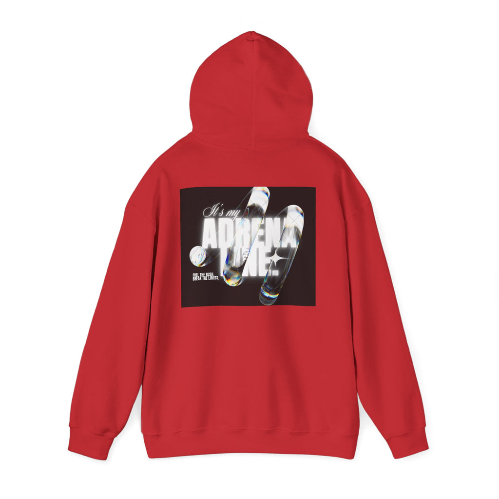 Bubble Text 'Adrenaline' Graphic Hoodie — Urban Streetwear Pullover
