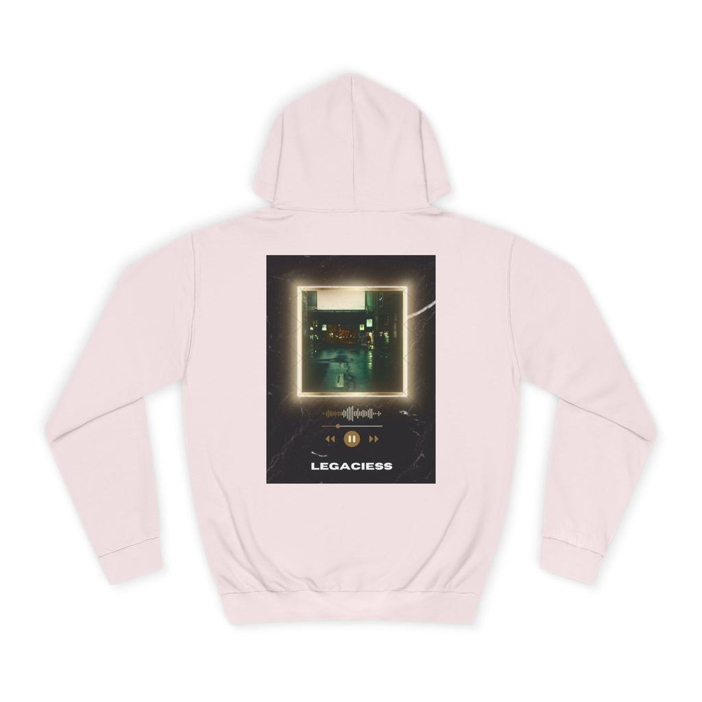 College Hoodie — Retro Neon Square Album Art Design