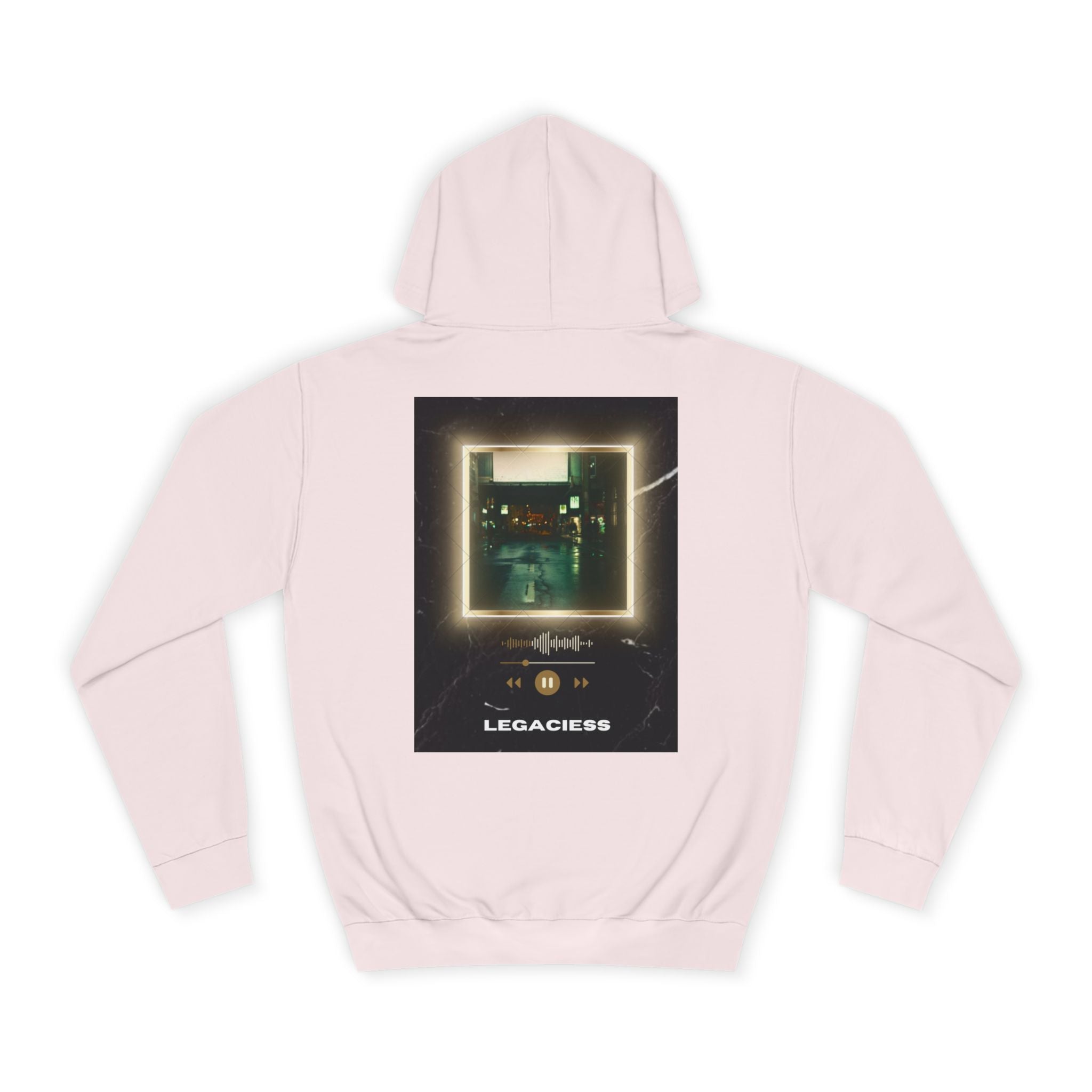 College Hoodie — Retro Neon Square Album Art Design