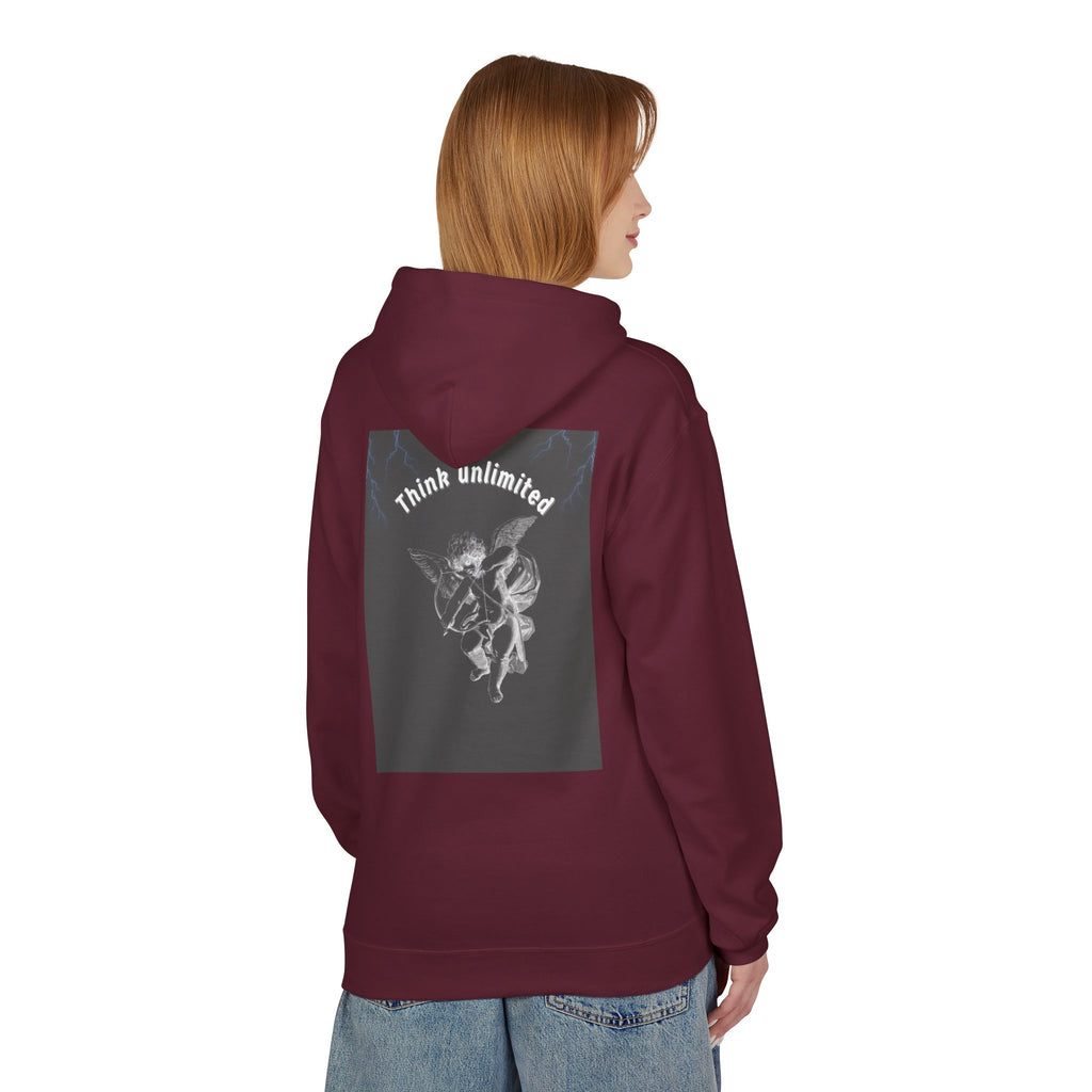 Think Unlimited Hoodie — Inspirational Angel Graphic Pullover