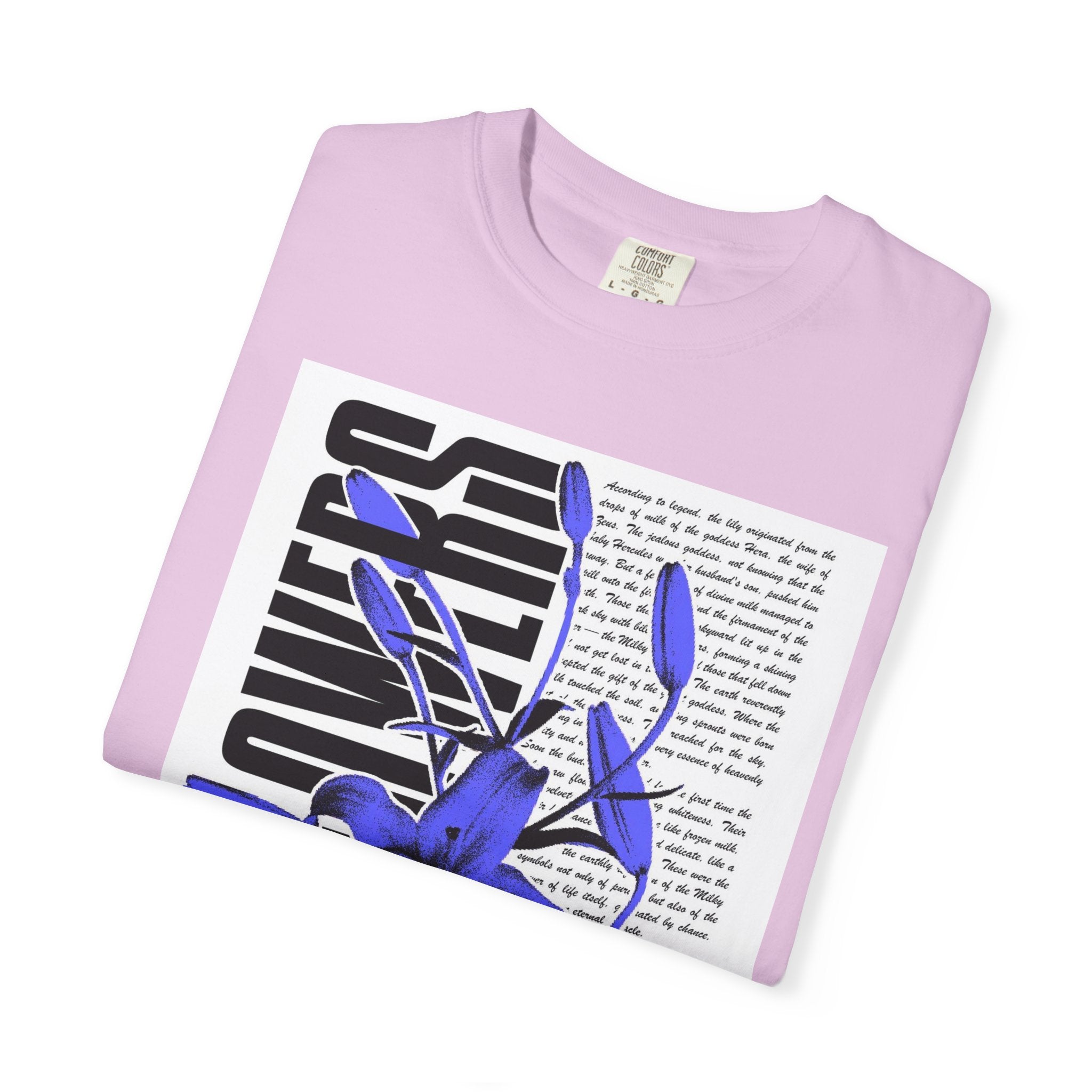 Floral Legacy Graphic T-Shirt — Bold Blue Orchid Design