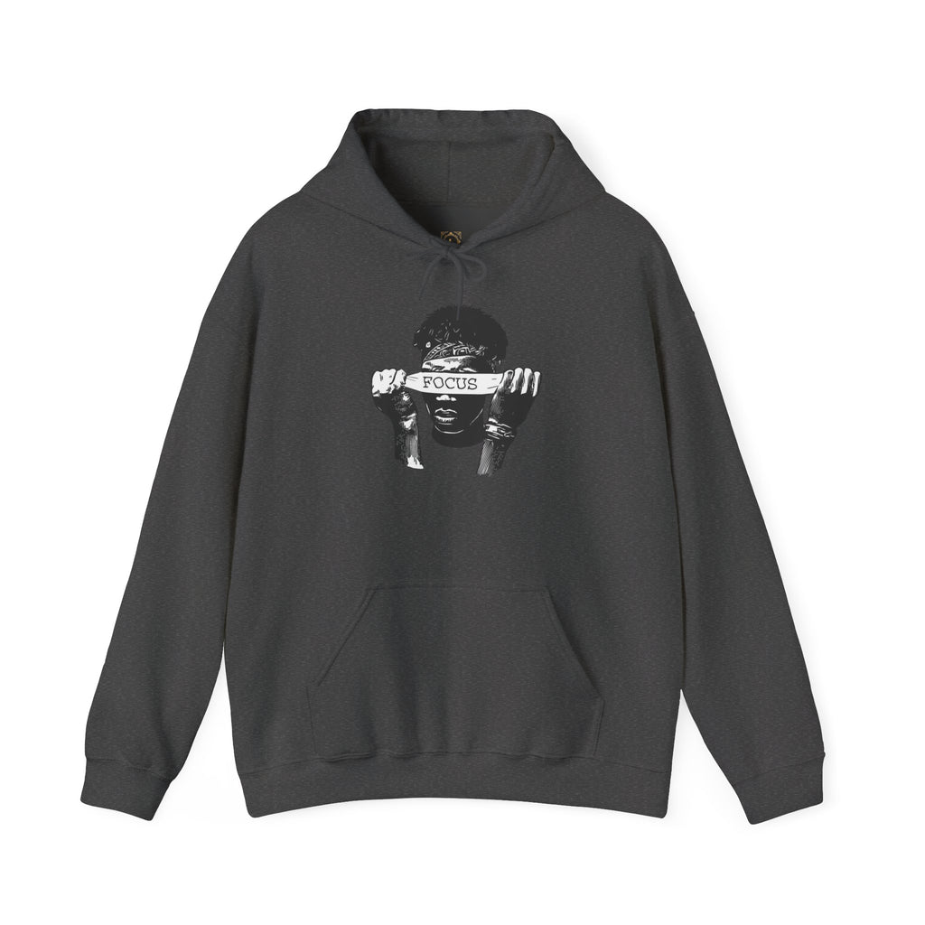 Focus Graphic Hoodie — Monochrome Motivational Streetwear