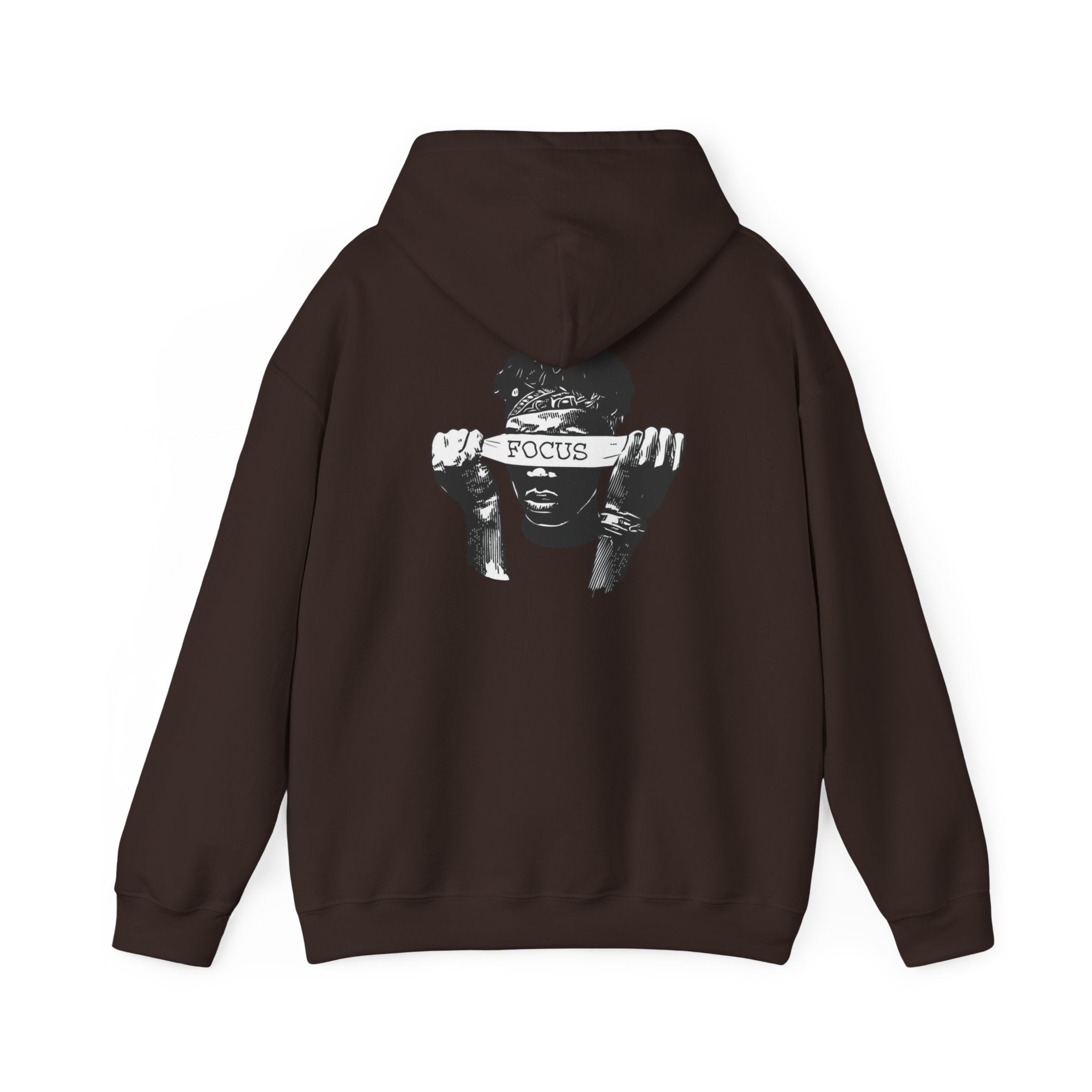 Focus Graphic Hoodie — Monochrome Motivational Streetwear