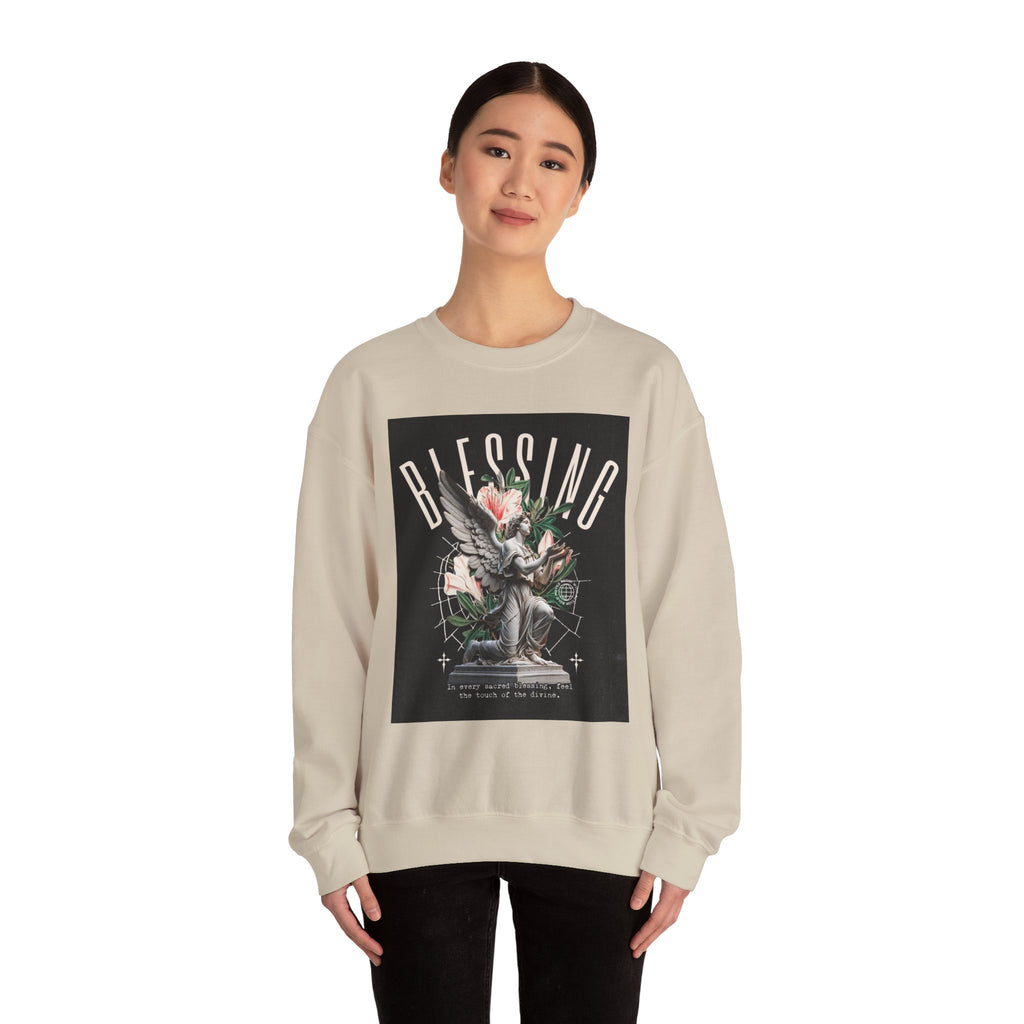 Blessing Statue Graphic Sweatshirt