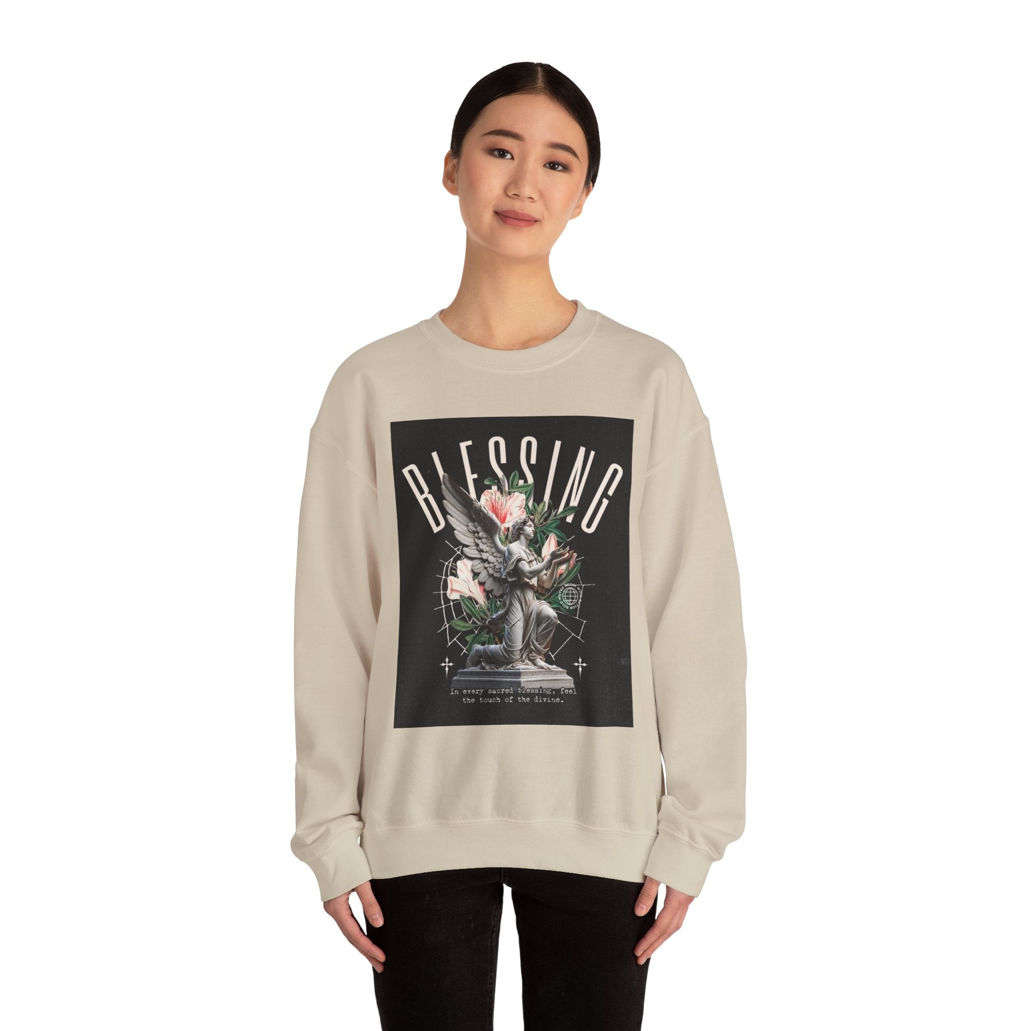 Blessing Statue Graphic Sweatshirt
