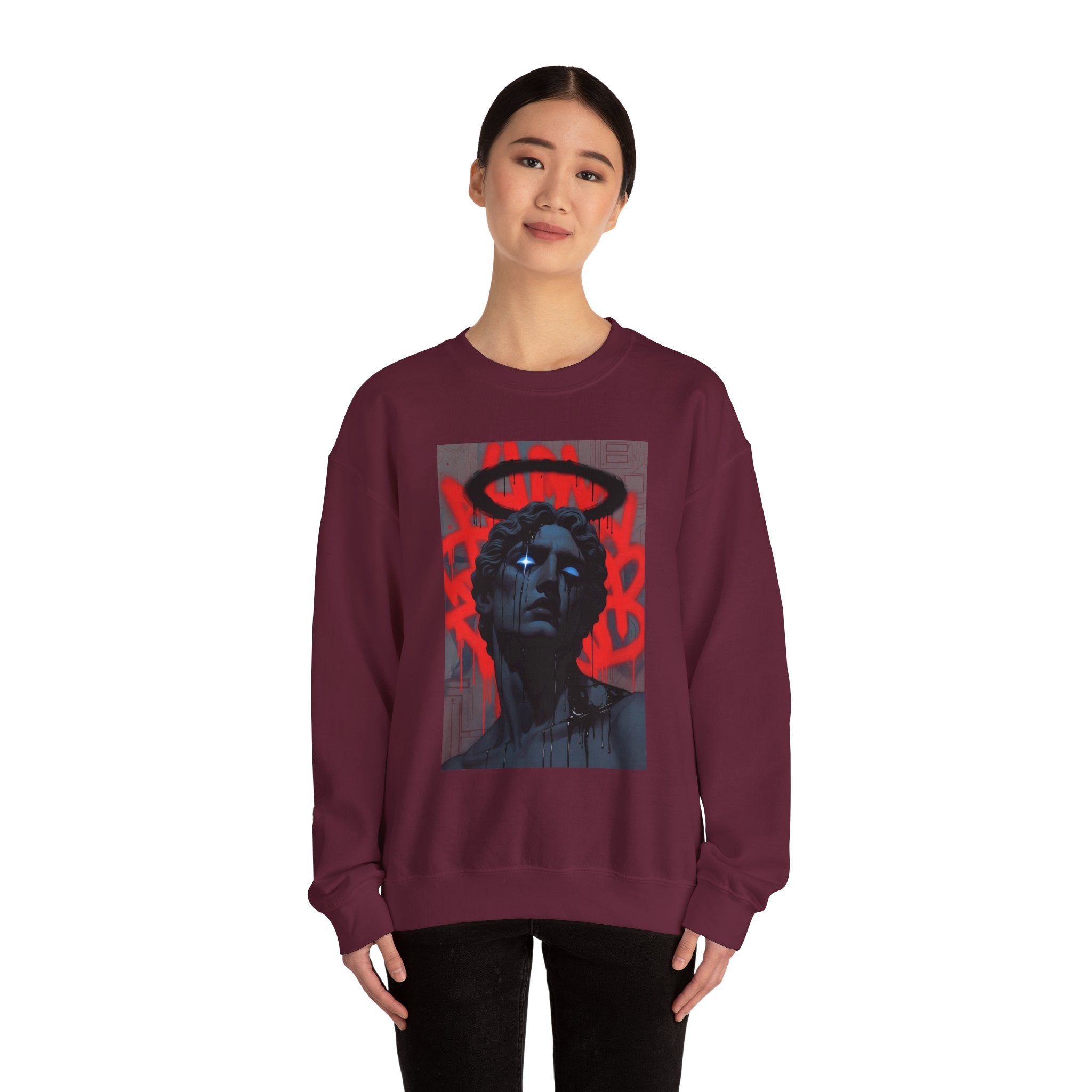 Street Art Statue Crewneck Sweatshirt